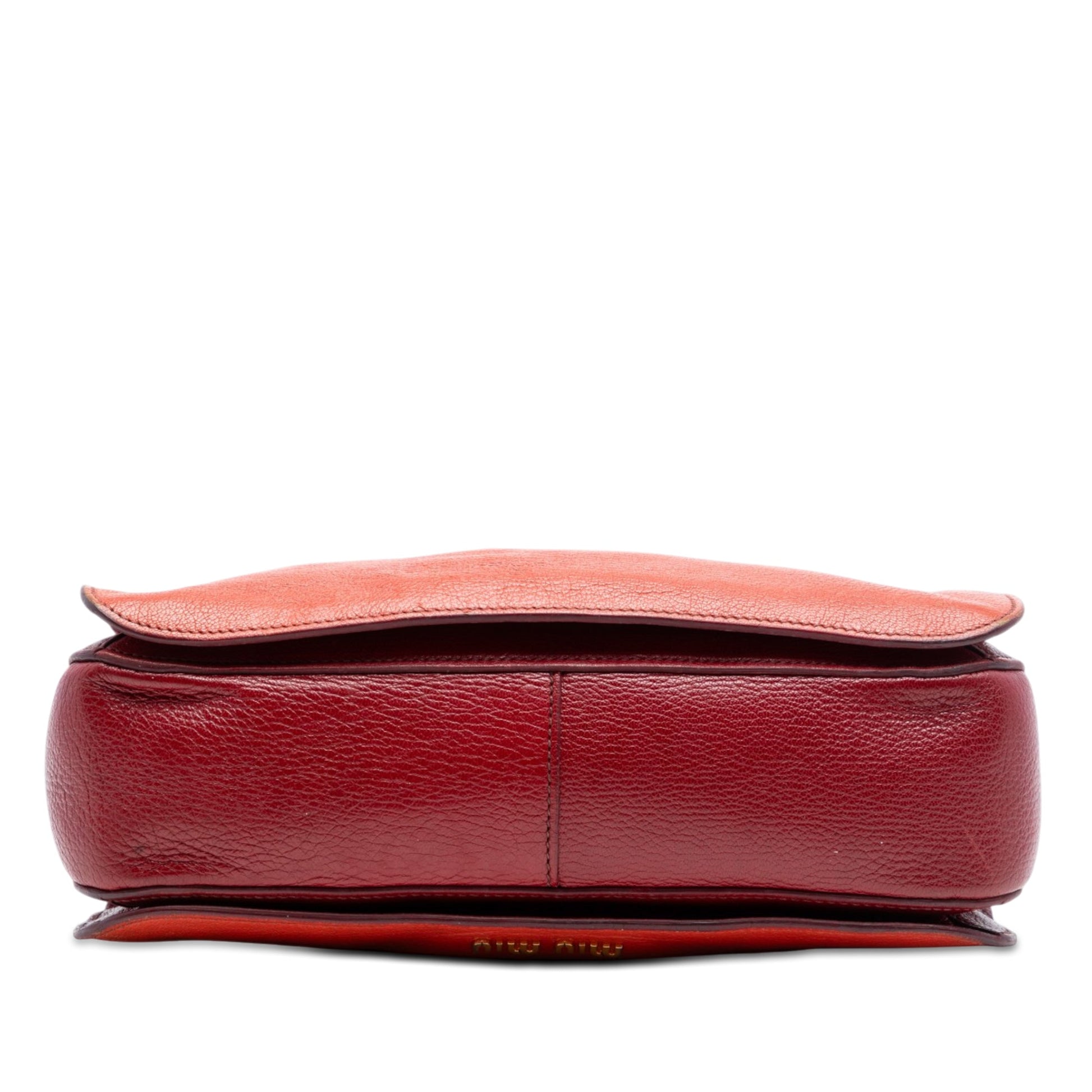Miu Miu Bicolor Goatskin Madras Satchel
