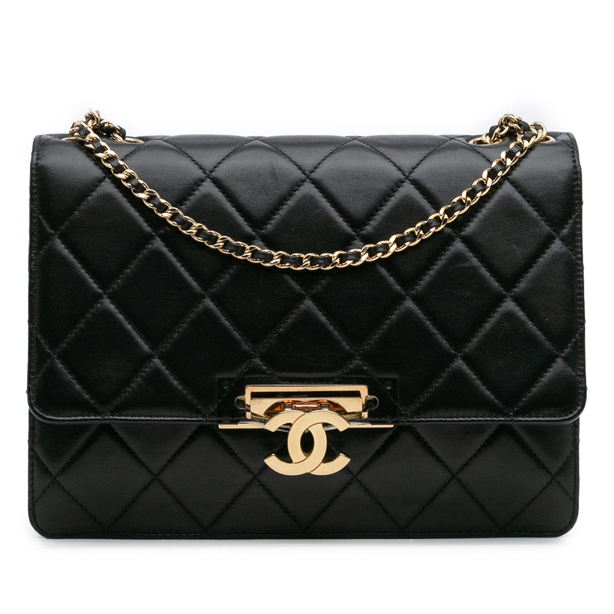 Chanel Quilted Lambskin Golden Class Flap