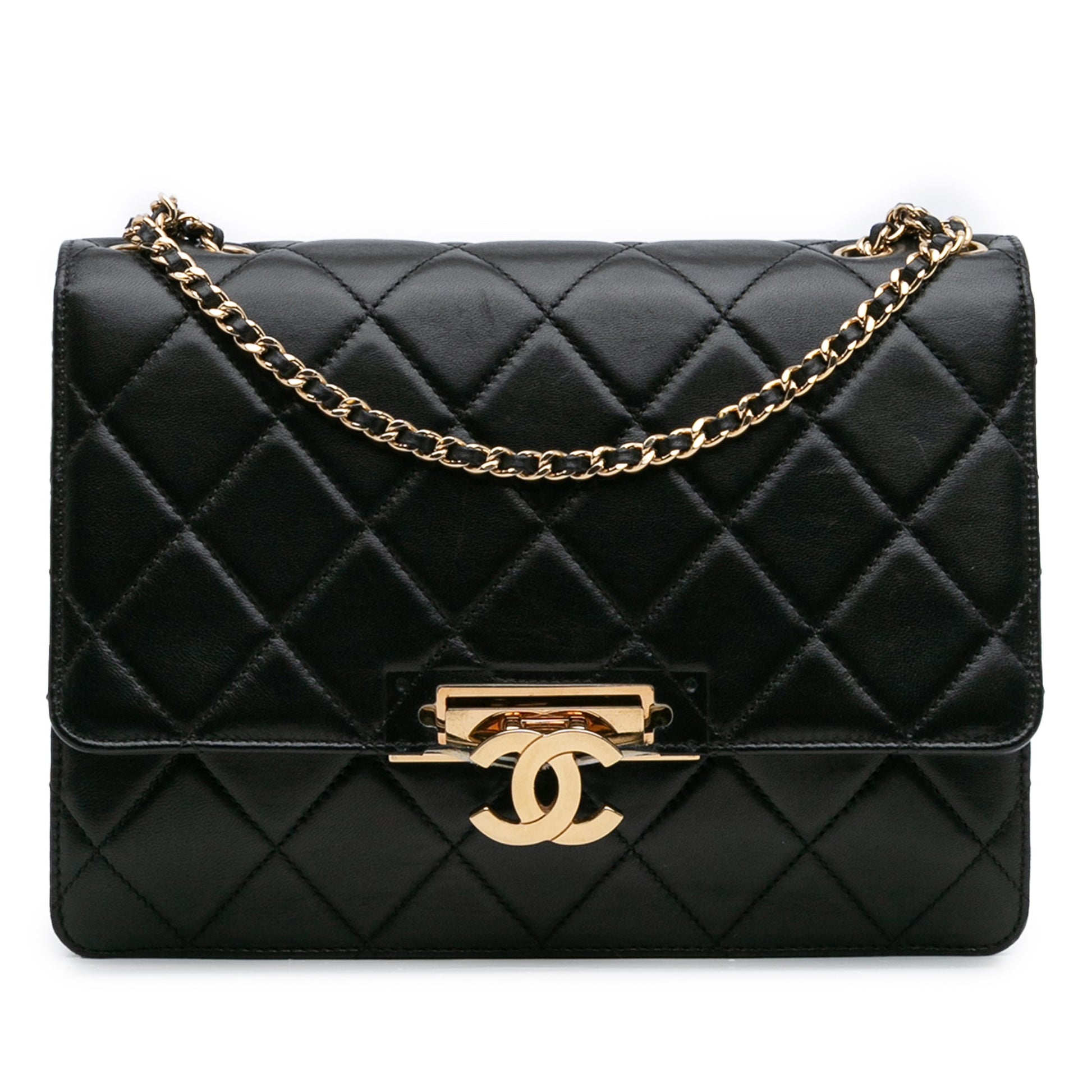 Chanel Quilted Lambskin Golden Class Flap