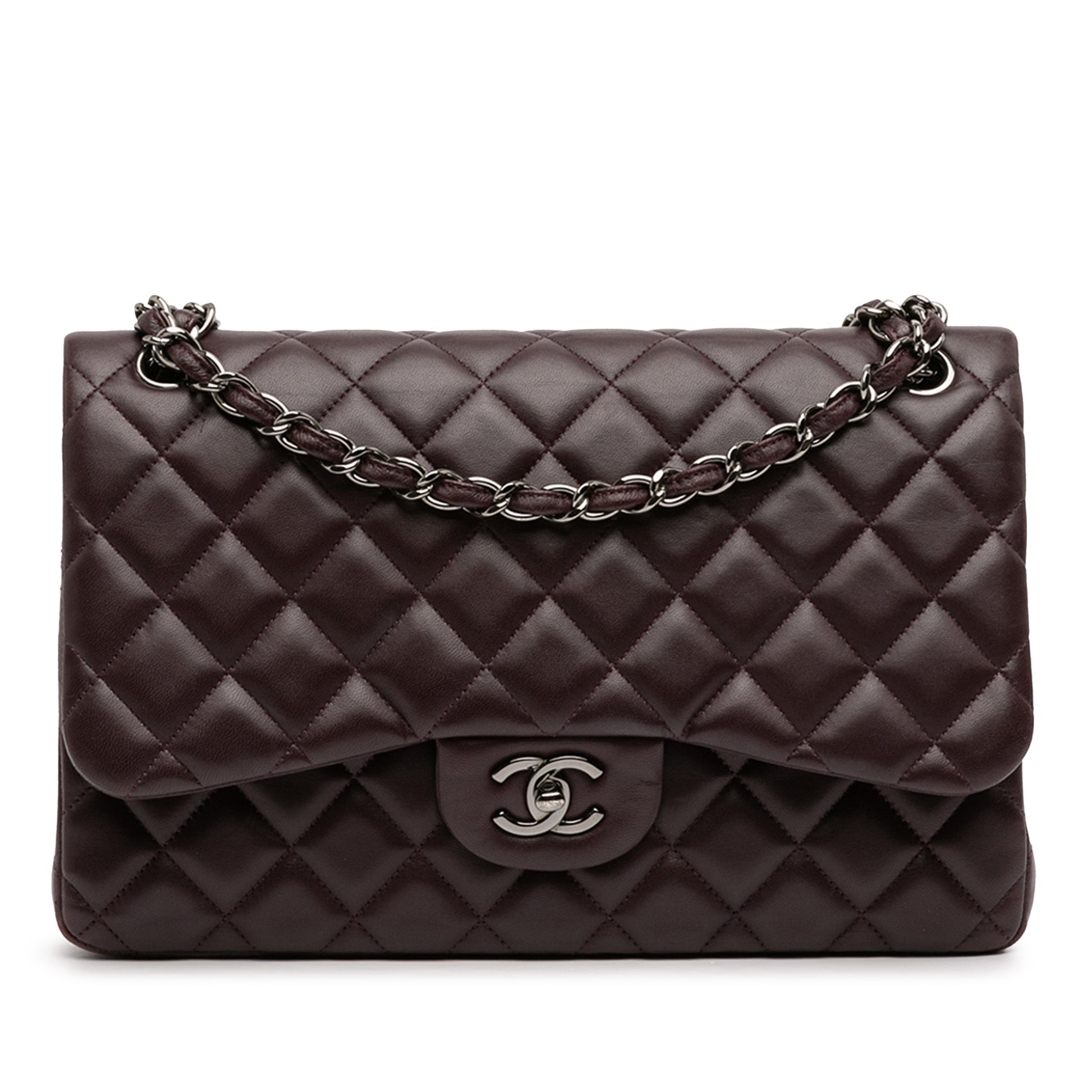 Jumbo Classic Lambskin Double Flap
