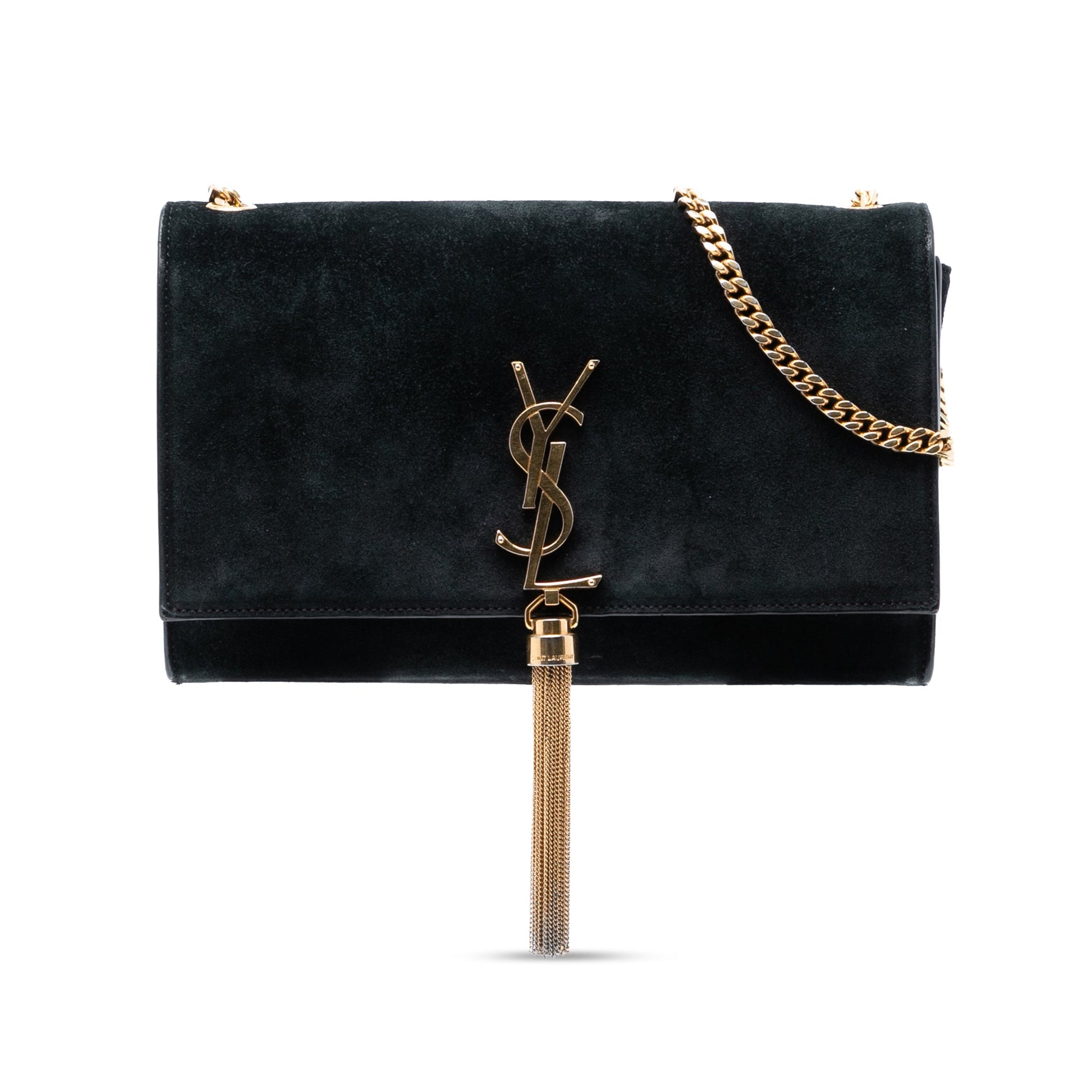 Saint Laurent Medium Suede Monogram Kate Tassel Crossbody