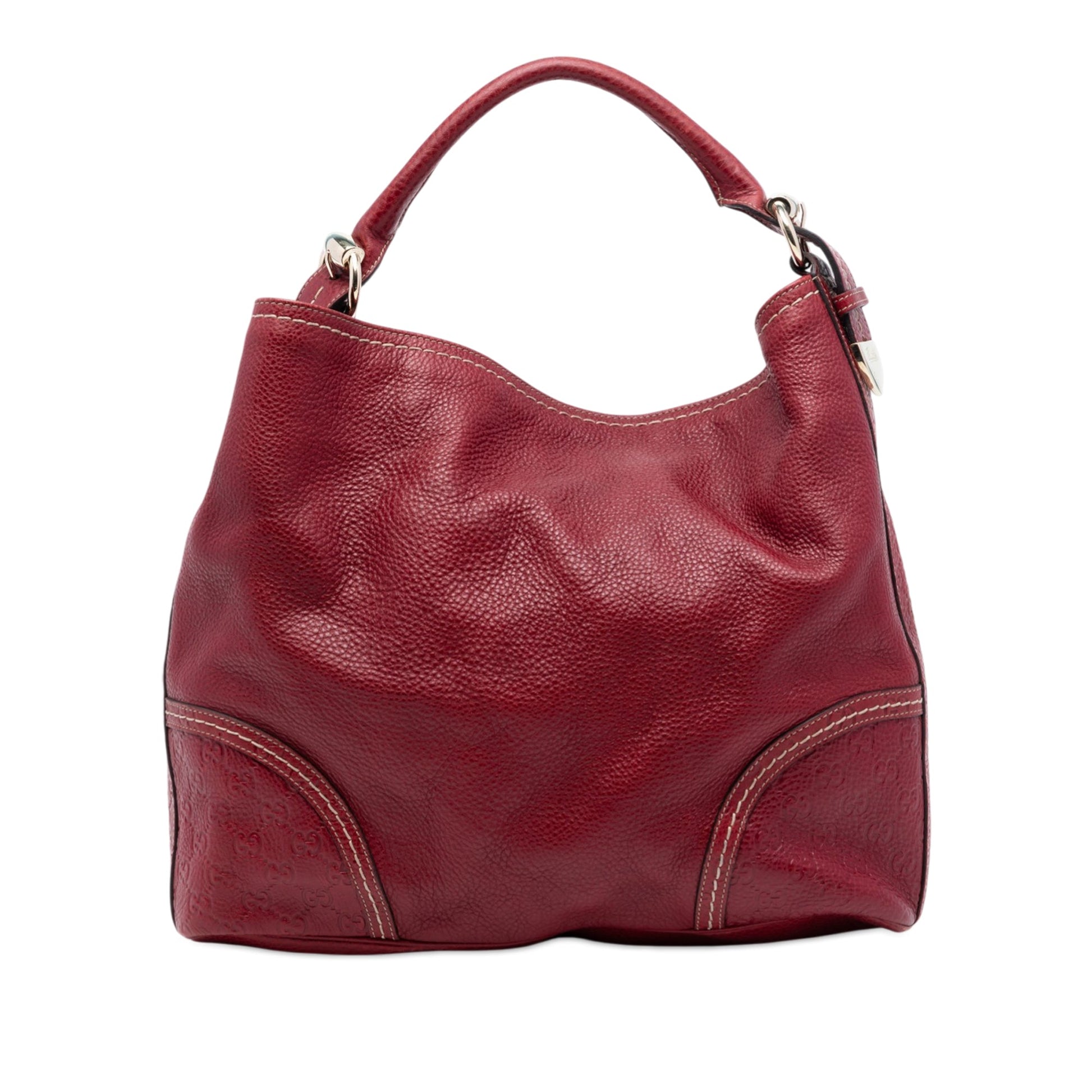 Large Guccissima Trimmed Leather Signoria Hobo Bag