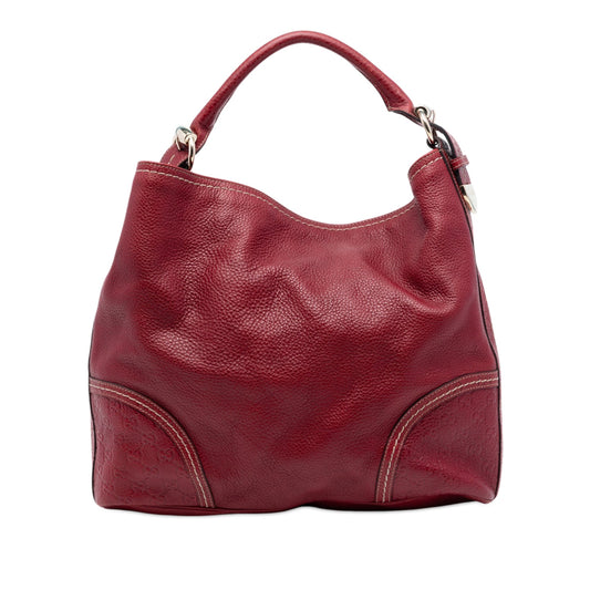 Large Guccissima Trimmed Leather Signoria Hobo Bag