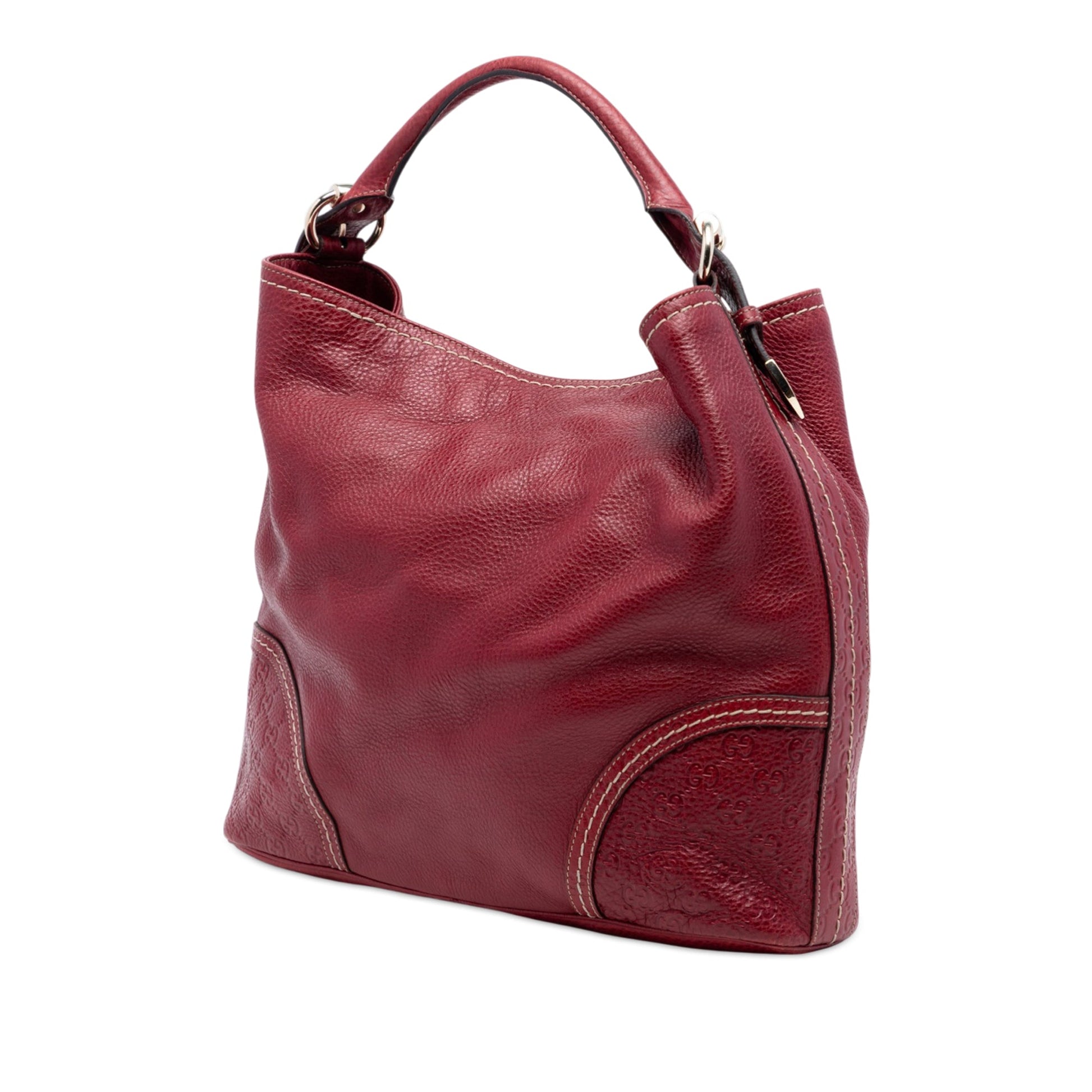 Large Guccissima Trimmed Leather Signoria Hobo Bag