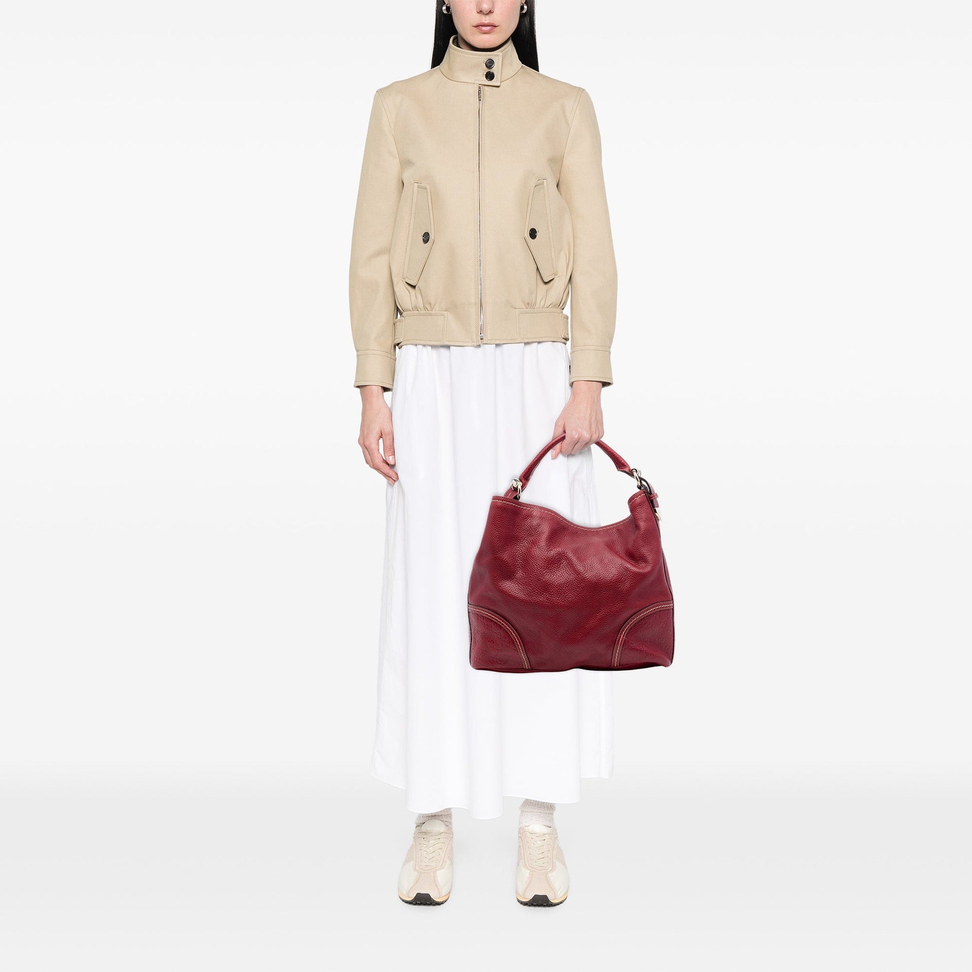 Large Guccissima Trimmed Leather Signoria Hobo Bag