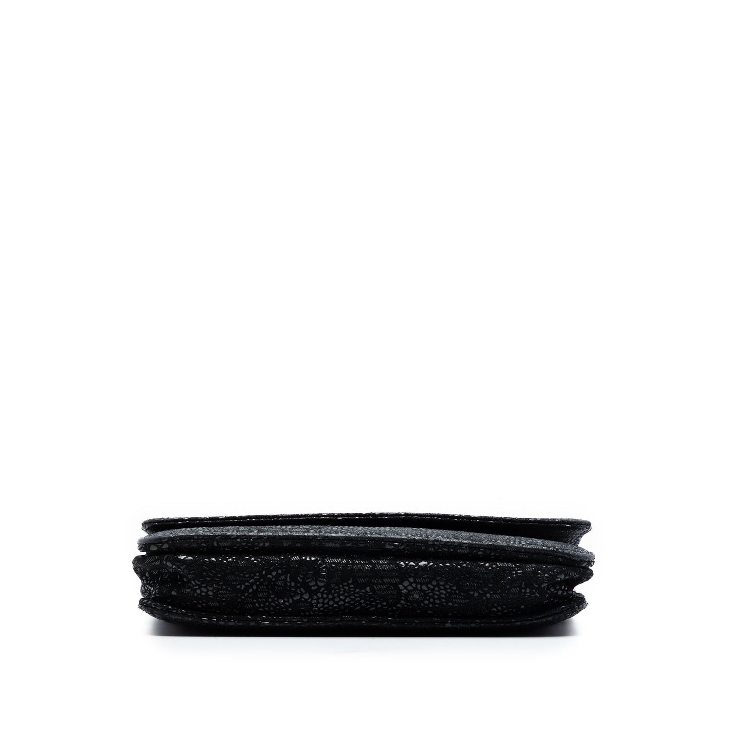 Chanel CC Lace Overlay Goatskin Wallet On Chain
