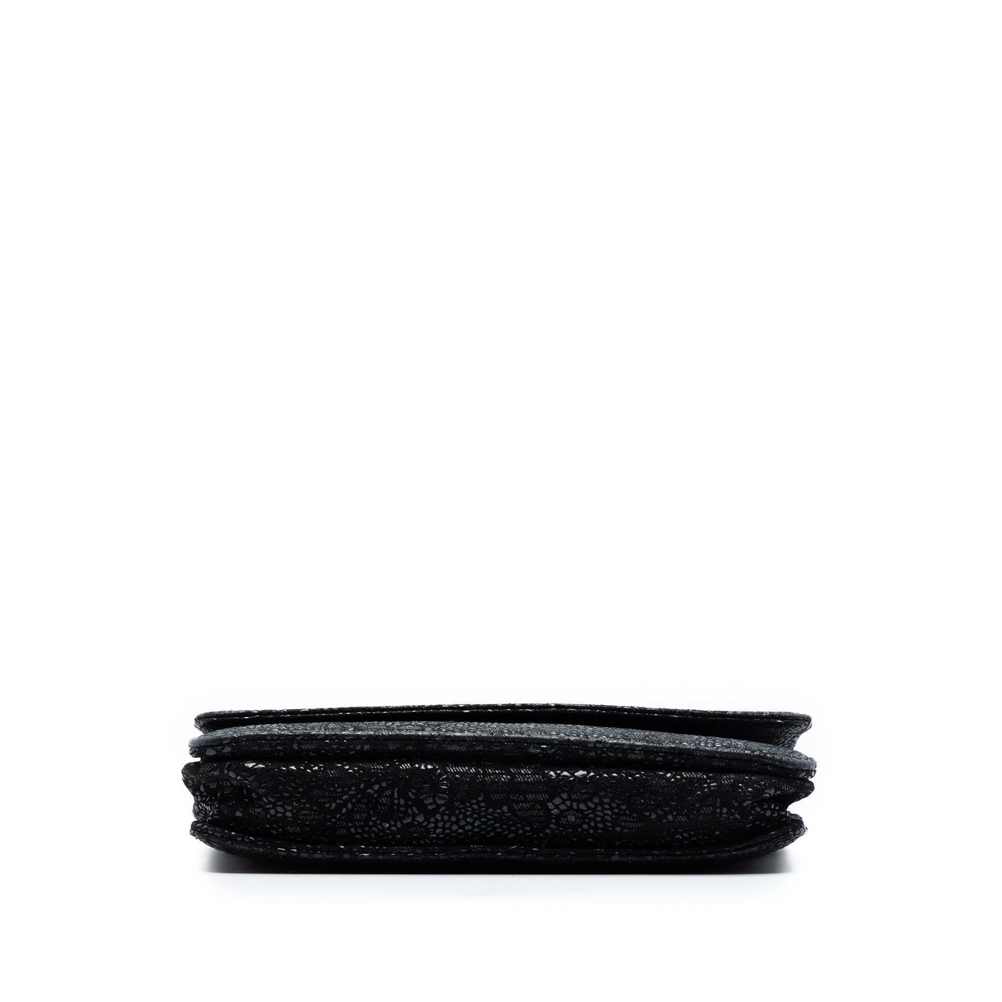 Chanel CC Lace Overlay Goatskin Wallet On Chain