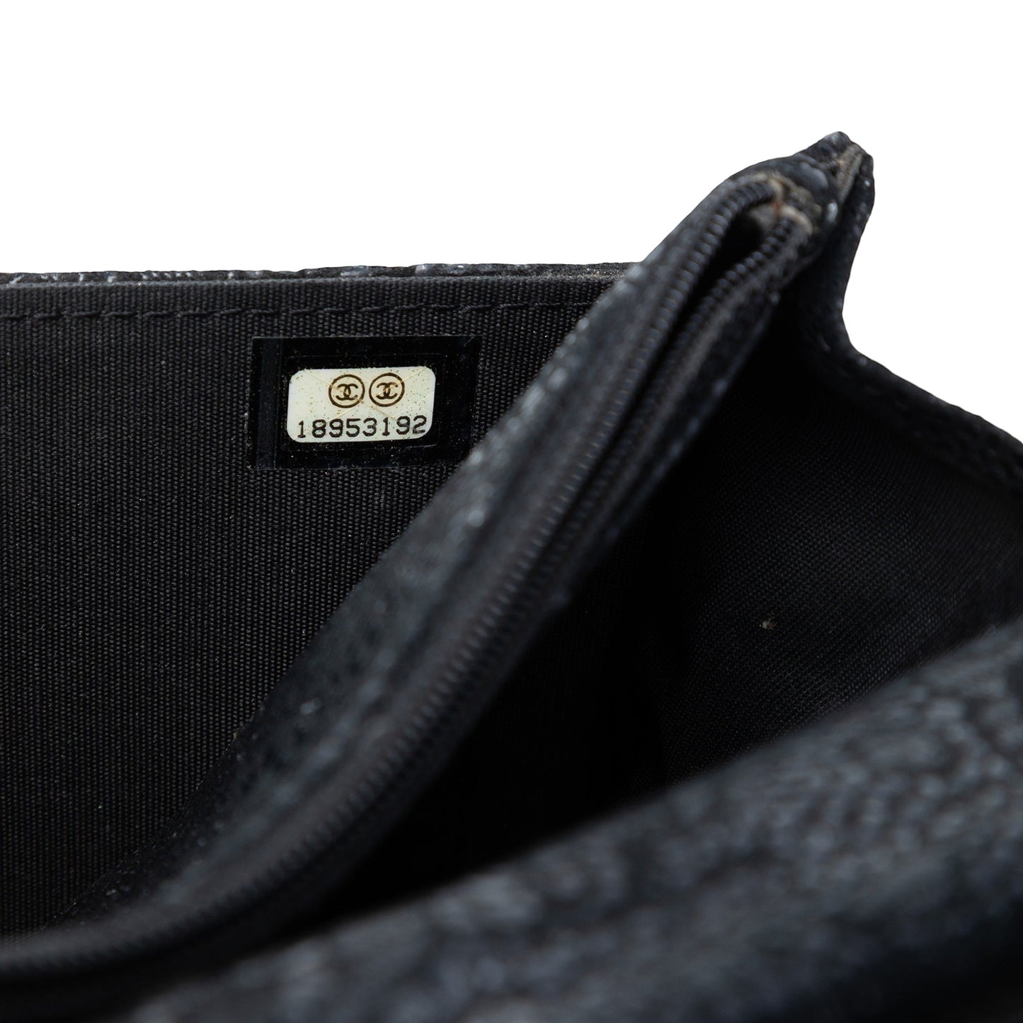 Chanel CC Lace Overlay Goatskin Wallet On Chain