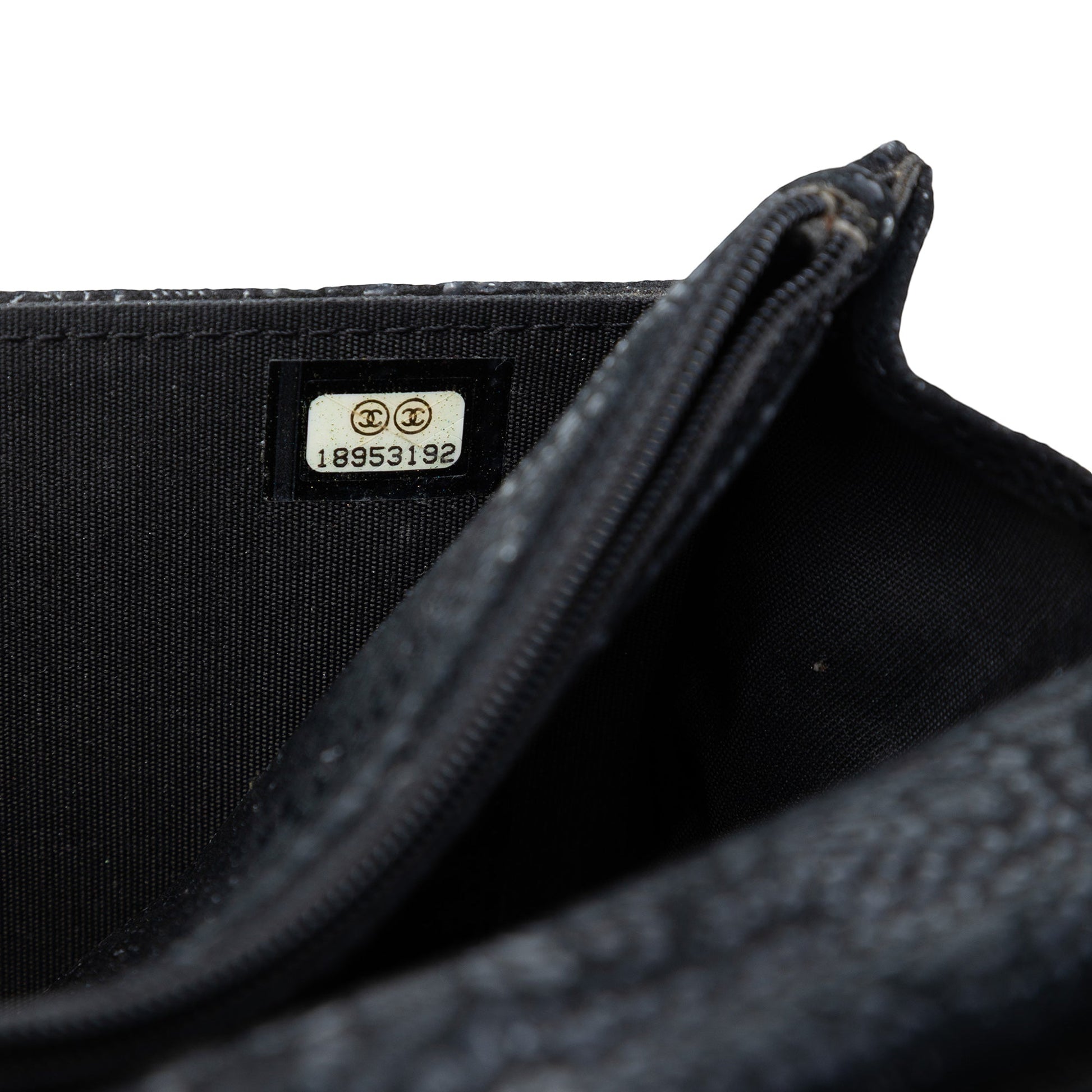 Chanel CC Lace Overlay Goatskin Wallet On Chain