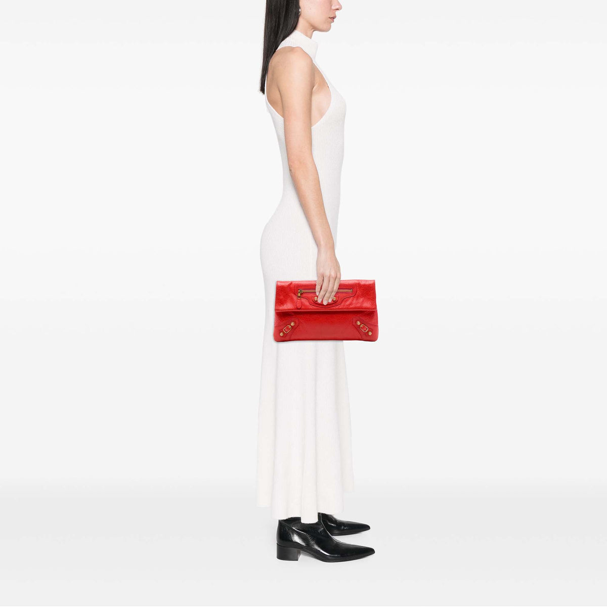 Balenciaga Lambskin Motocross Giant 12 Envelope Clutch