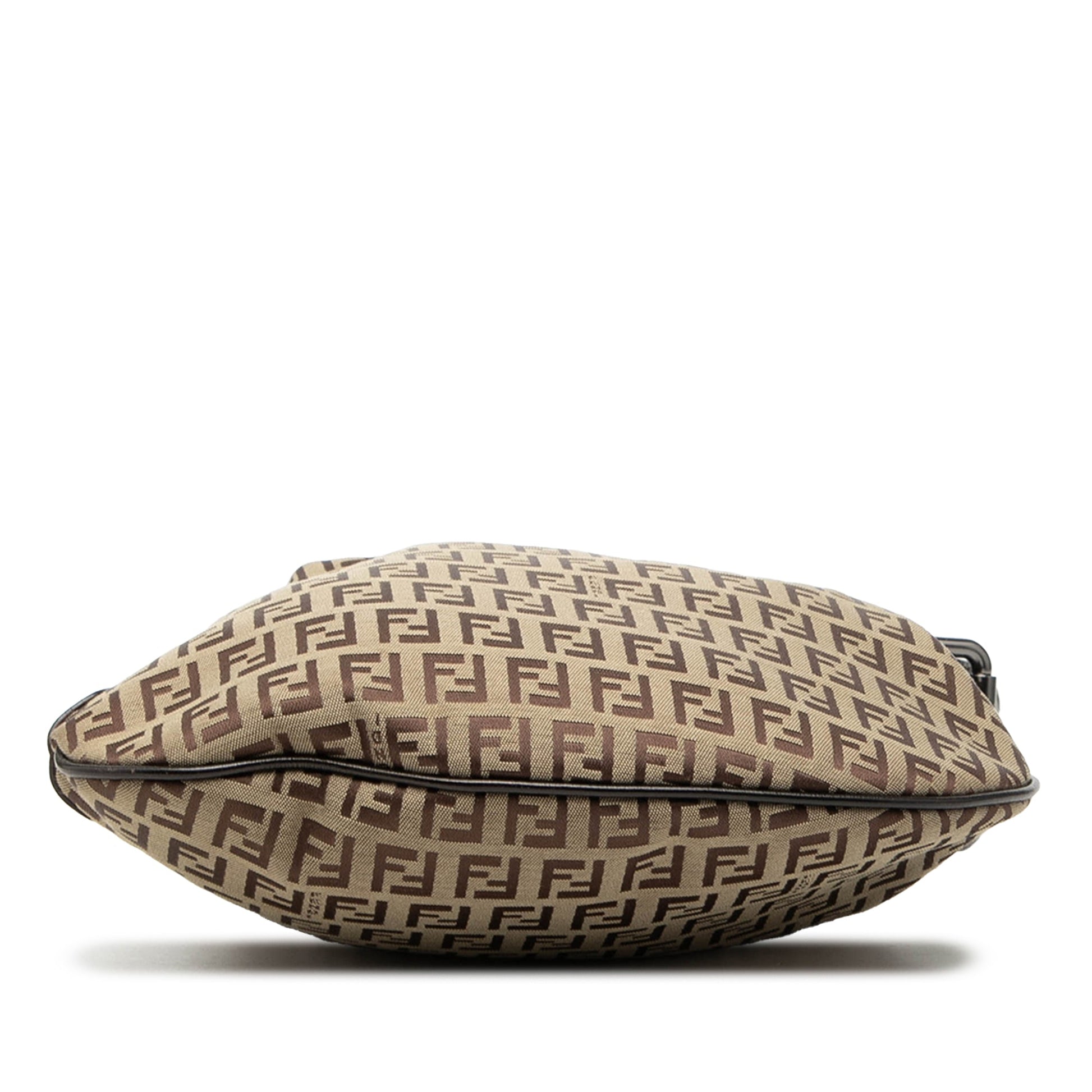 Fendi Zucchino Canvas Oyster Shoulder Bag
