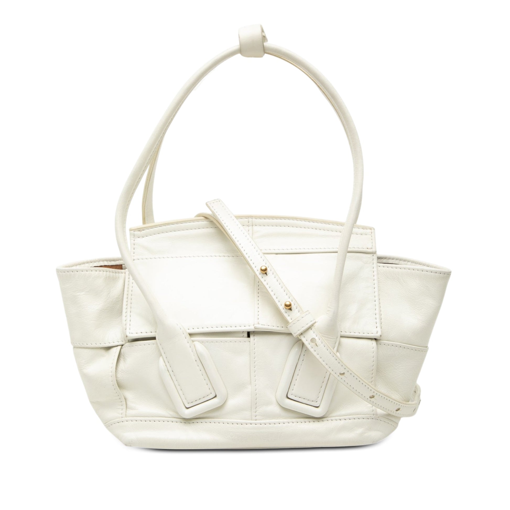 Bottega Veneta Mini Calfskin Maxi Intrecciato Arco Slouch Satchel