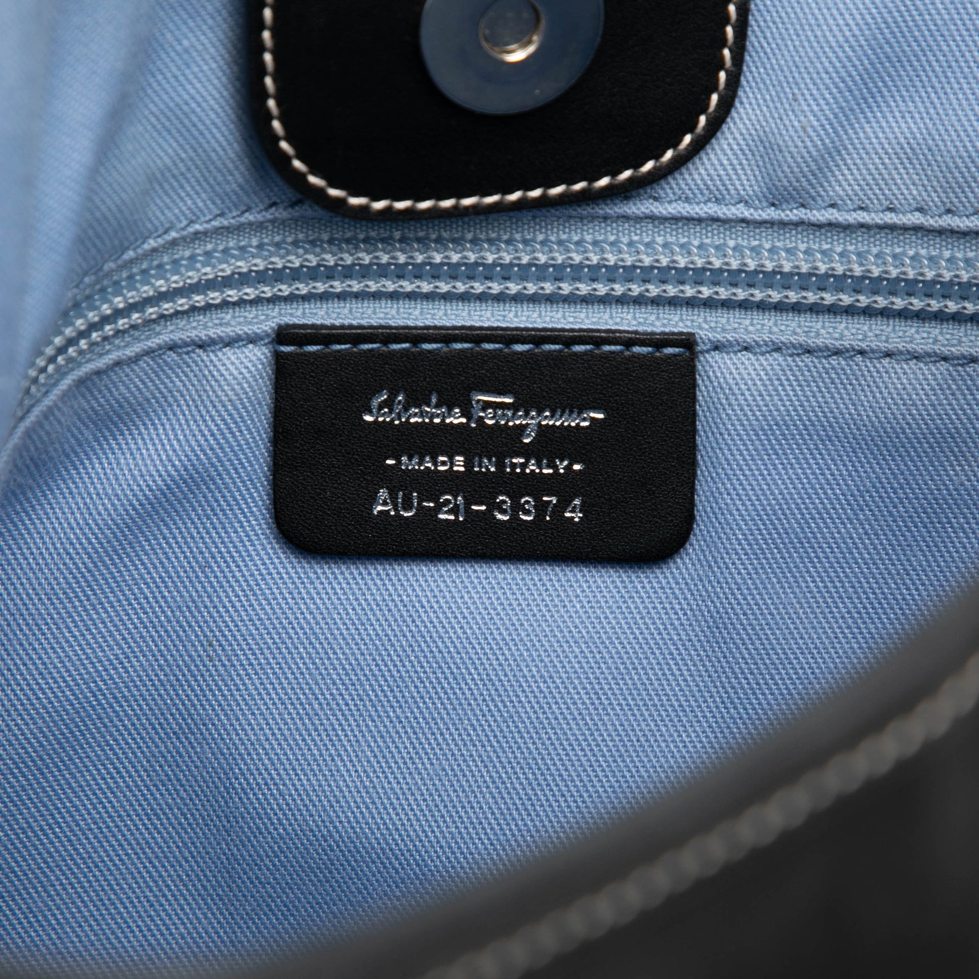 Ferragamo Canvas and Leather Shoulder Bag