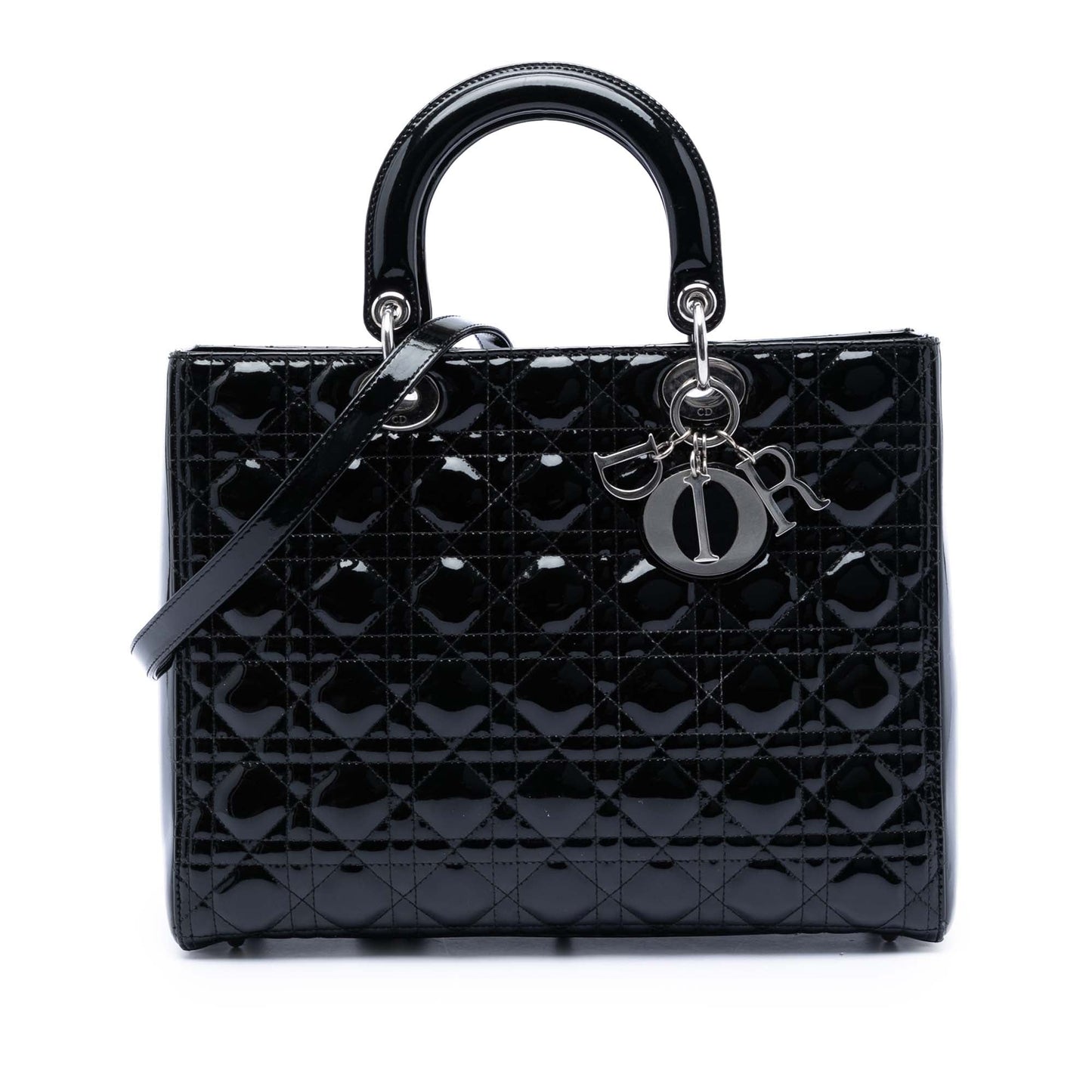 Dior Large Patent Cannage Lady Dior