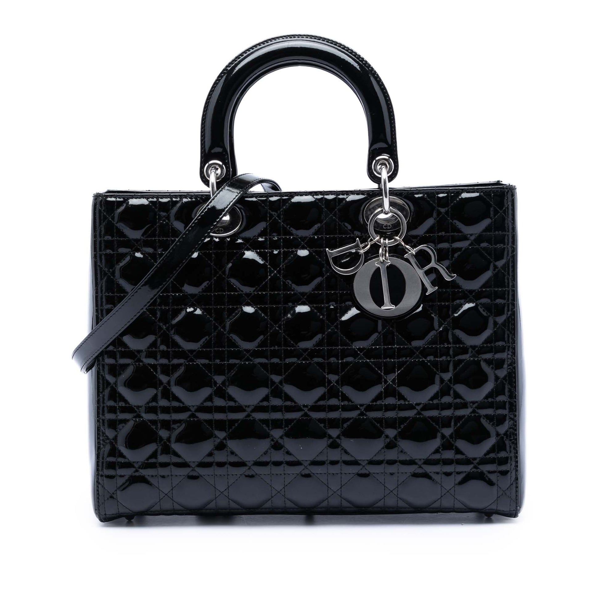 Dior Large Patent Cannage Lady Dior