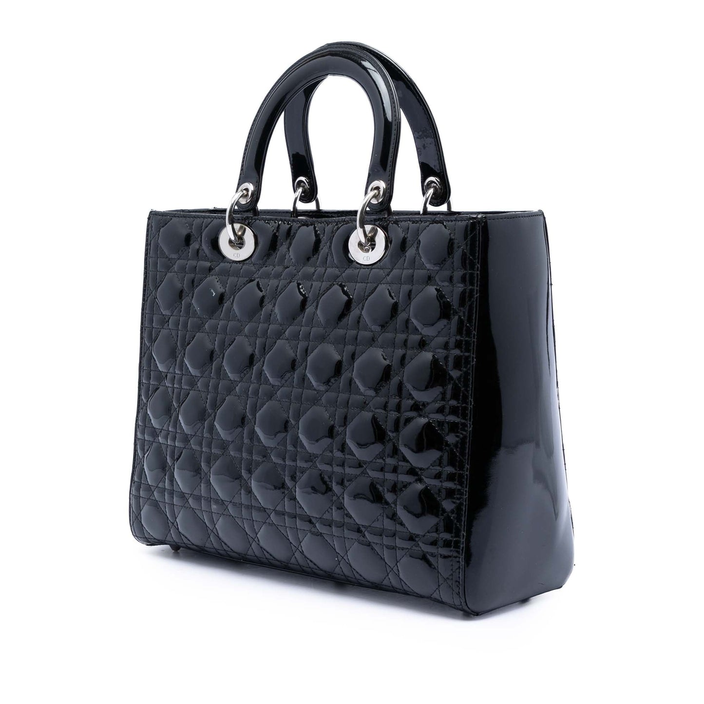 Dior Large Patent Cannage Lady Dior