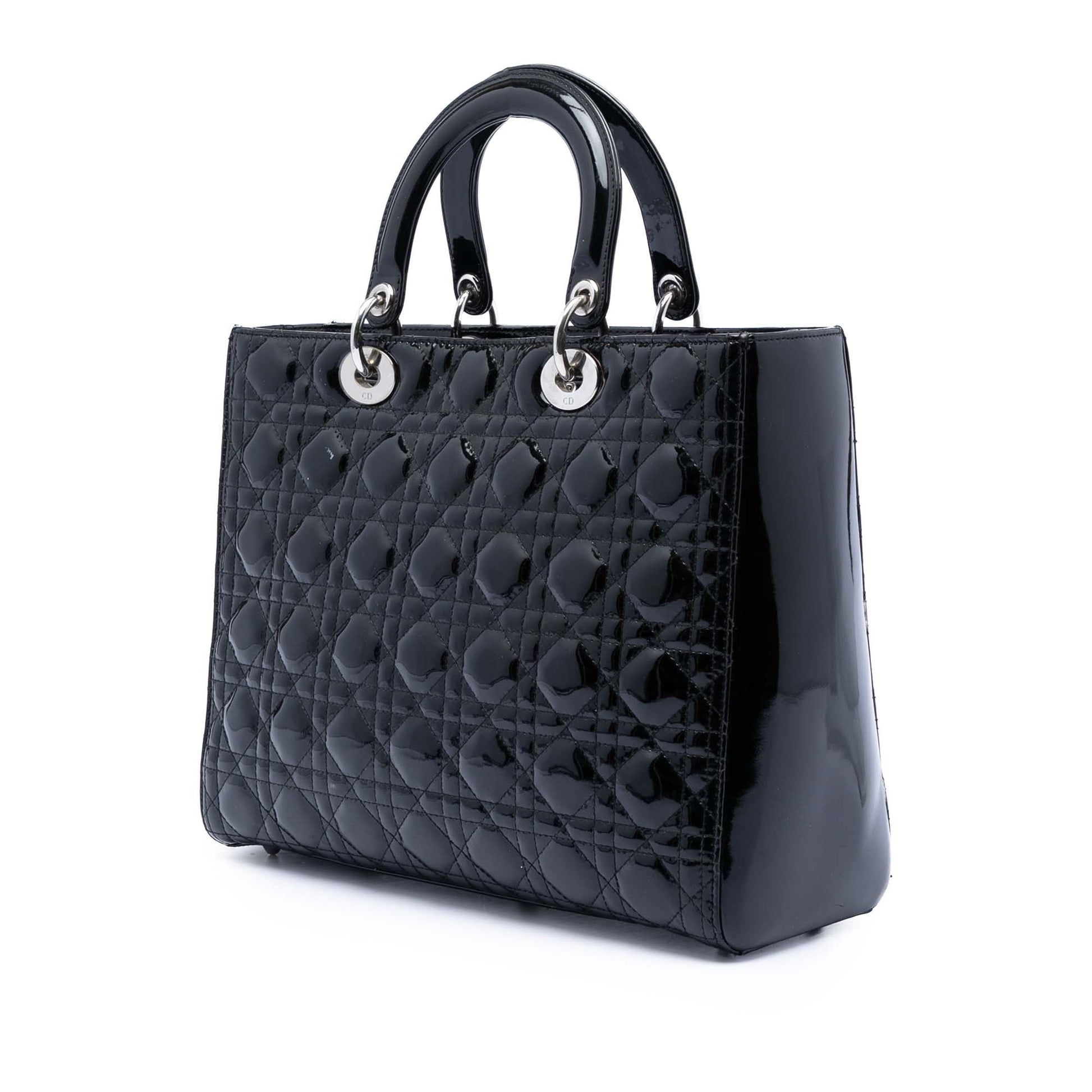 Dior Large Patent Cannage Lady Dior