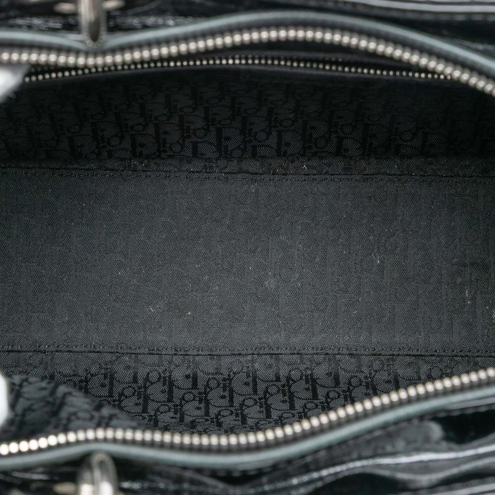 Dior Large Patent Cannage Lady Dior