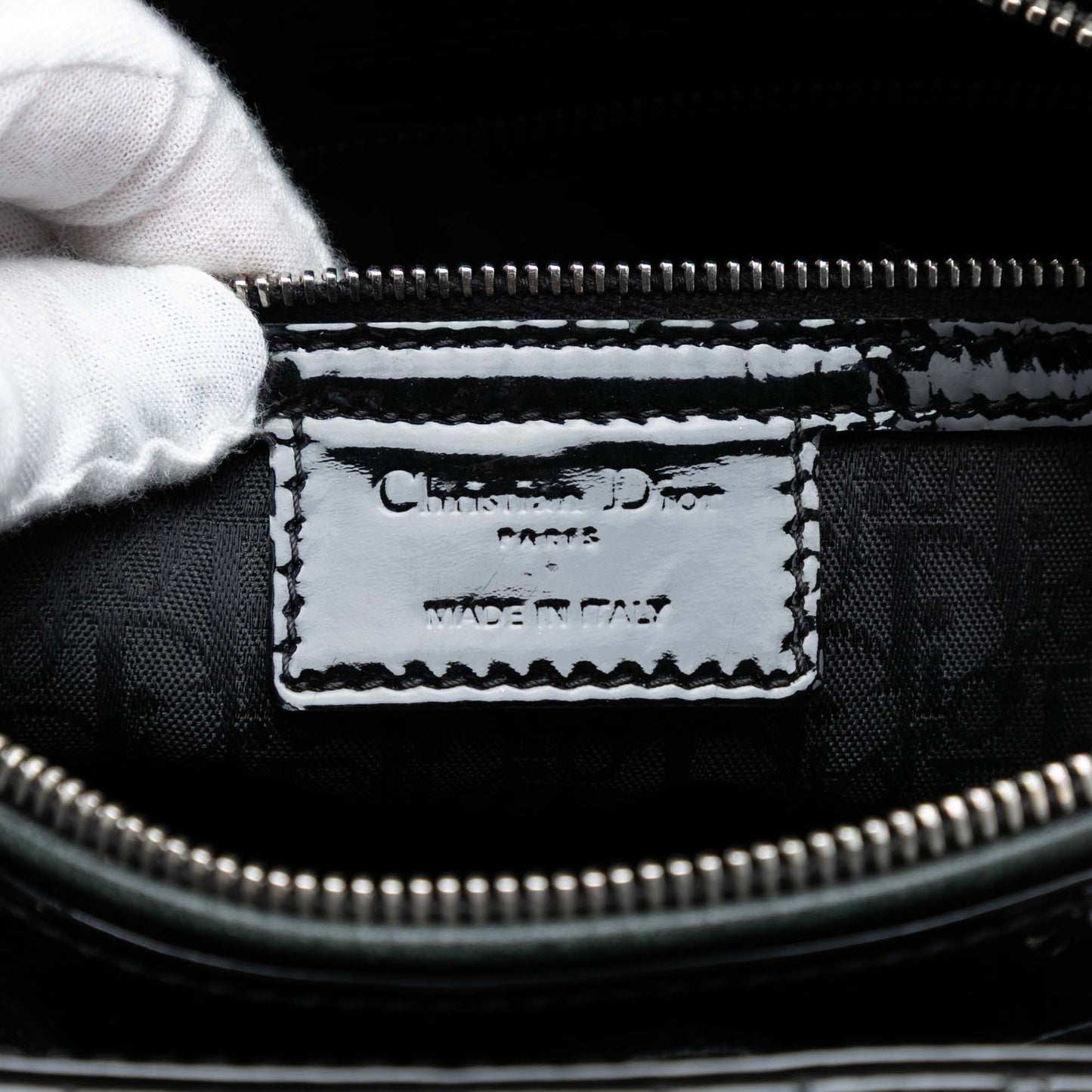 Dior Large Patent Cannage Lady Dior