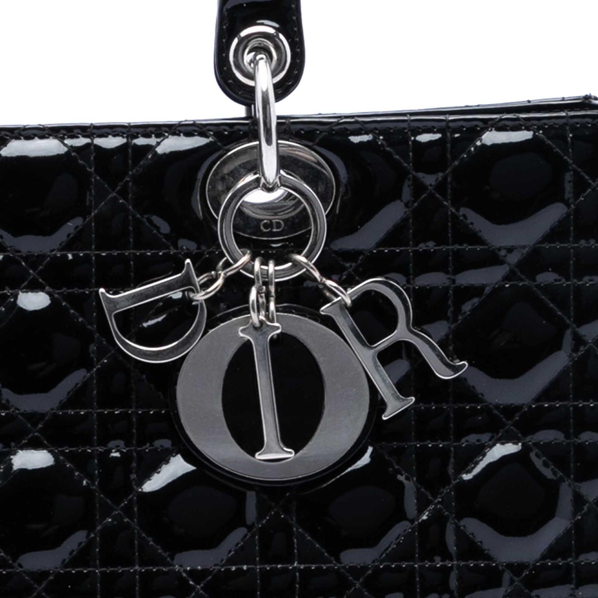 Dior Large Patent Cannage Lady Dior
