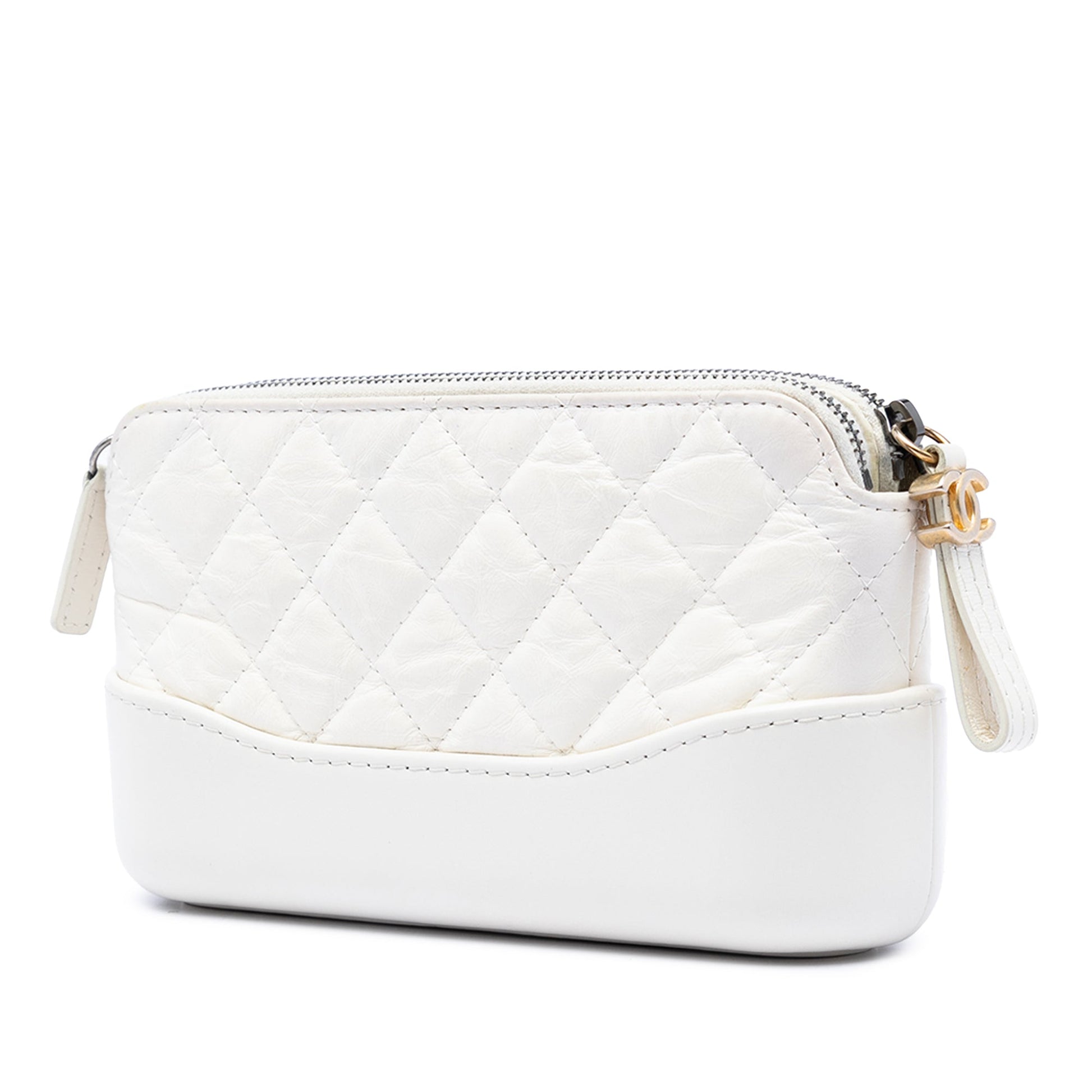Chanel Quilted Aged Calfskin Gabrielle Clutch With Chain