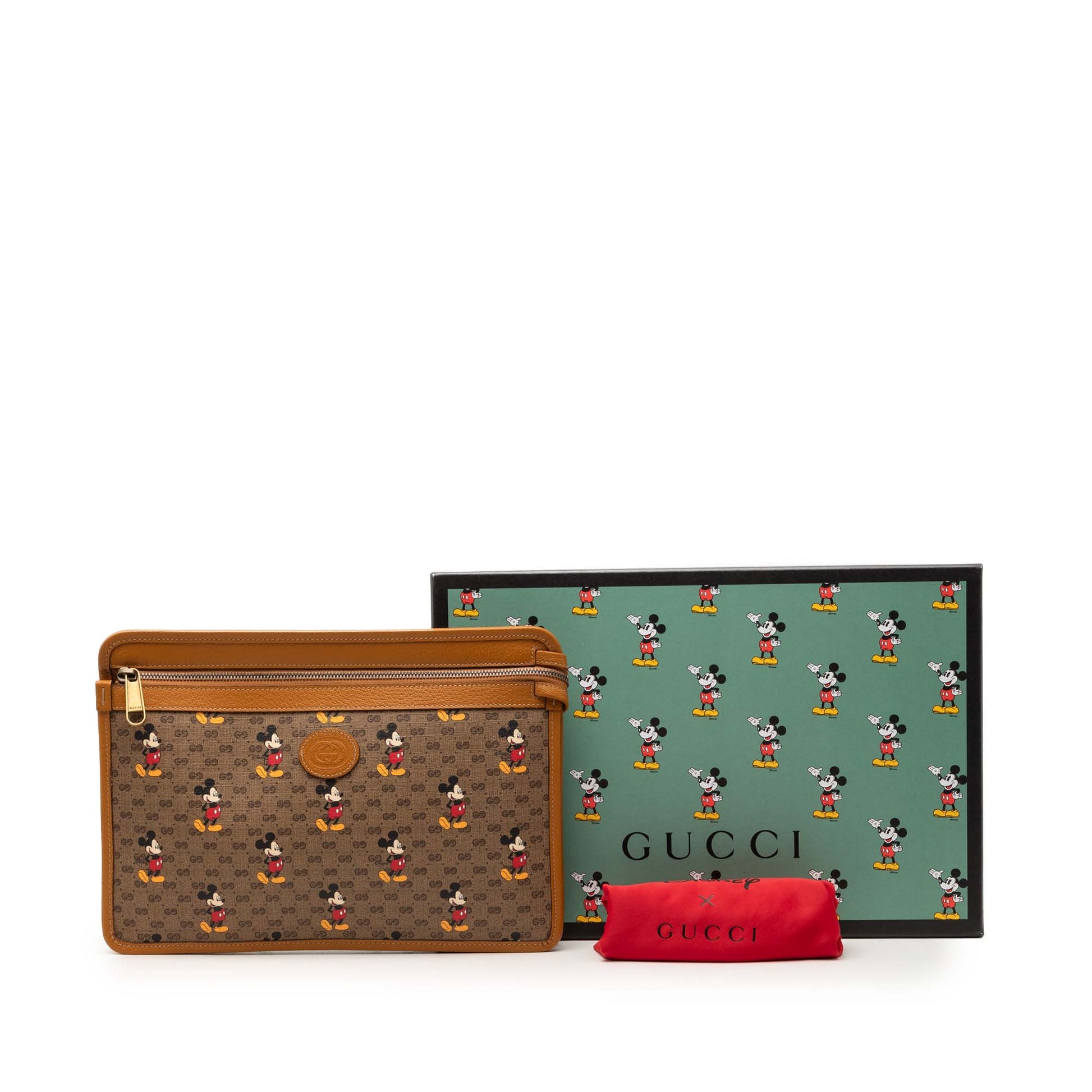 Gucci Disney Micro GG Supreme Mickey Mouse Clutch