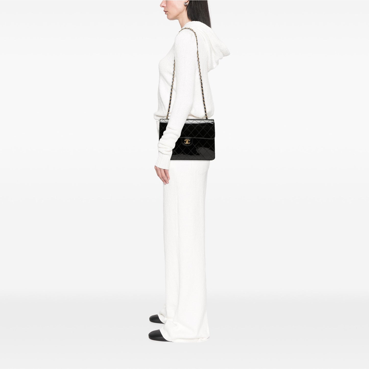 Chanel Jumbo XL Classic Patent Single Flap
