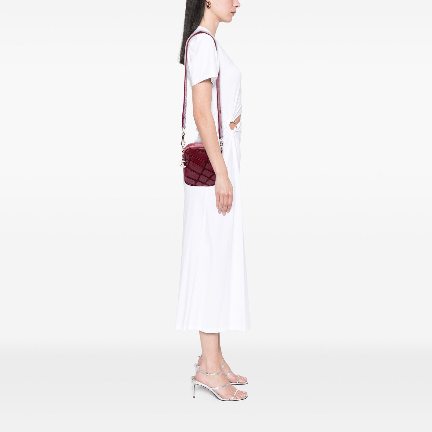 Chanel CC Jersey and Lambskin Scale Camera Bag