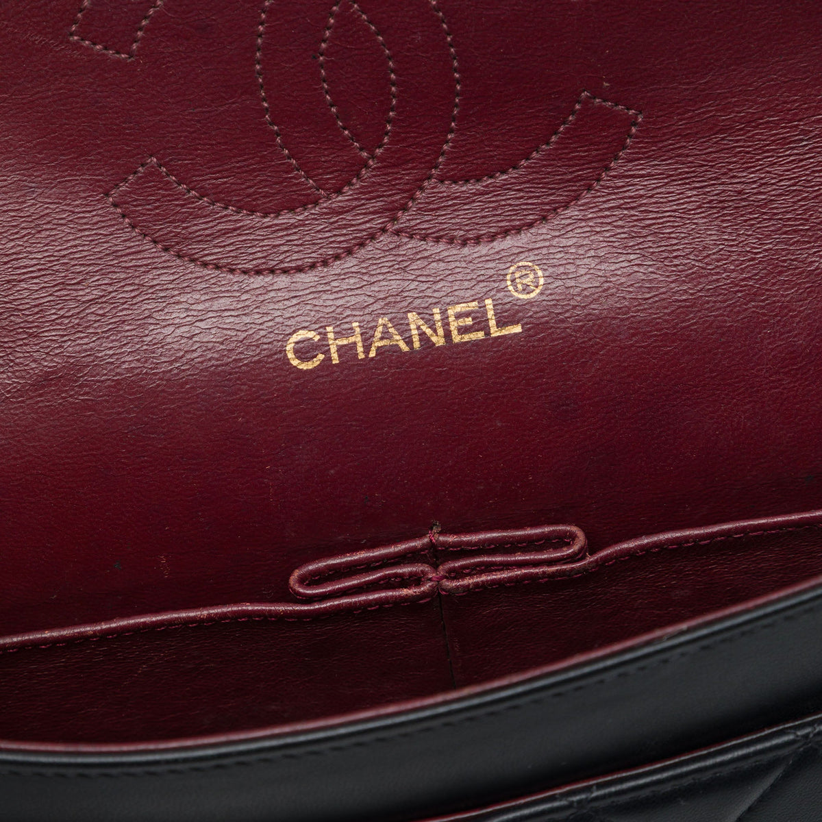 Chanel Medium Quilted Lambskin Double Flap — Black