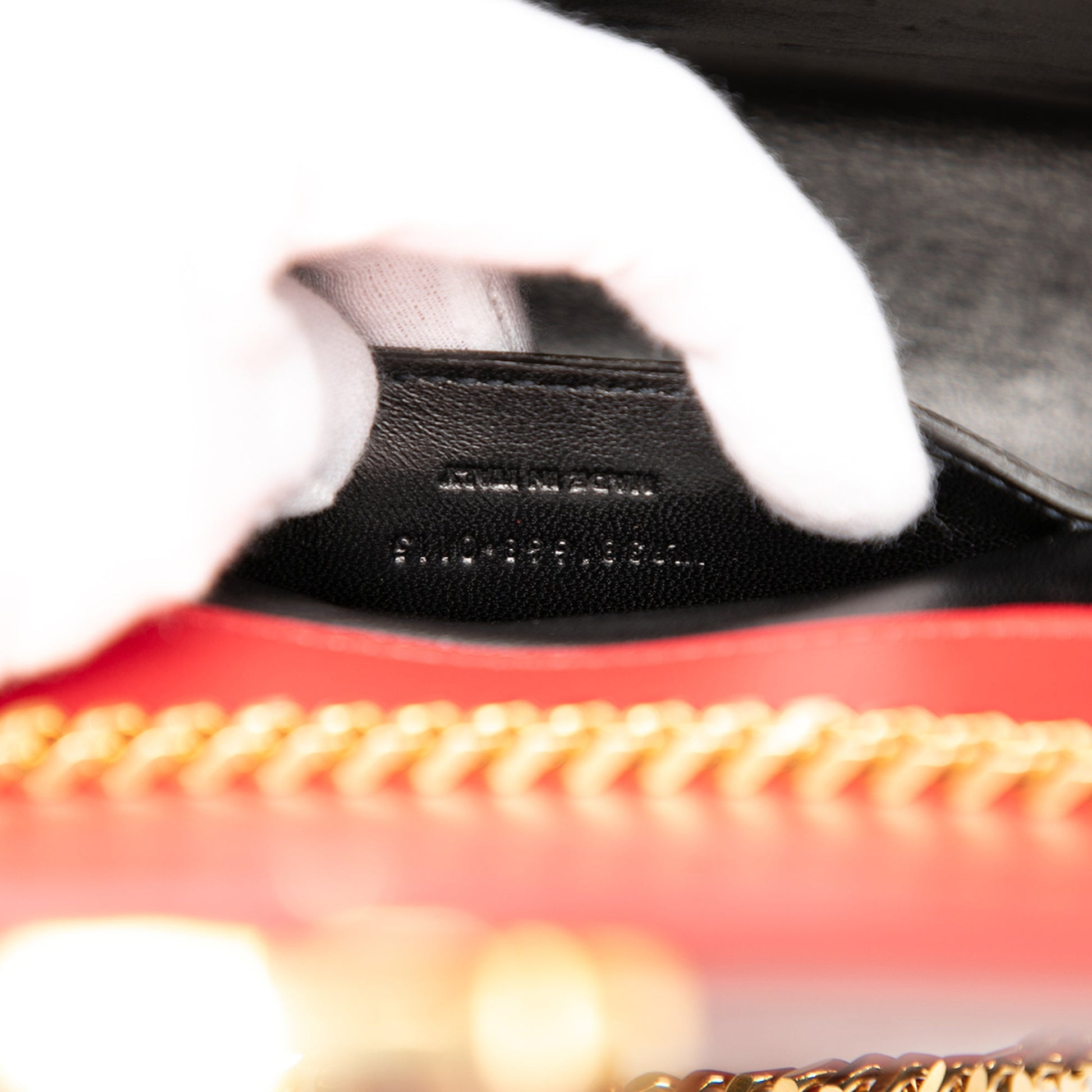 Saint Laurent Small Chevron Calfskin Monogram Envelope Bag