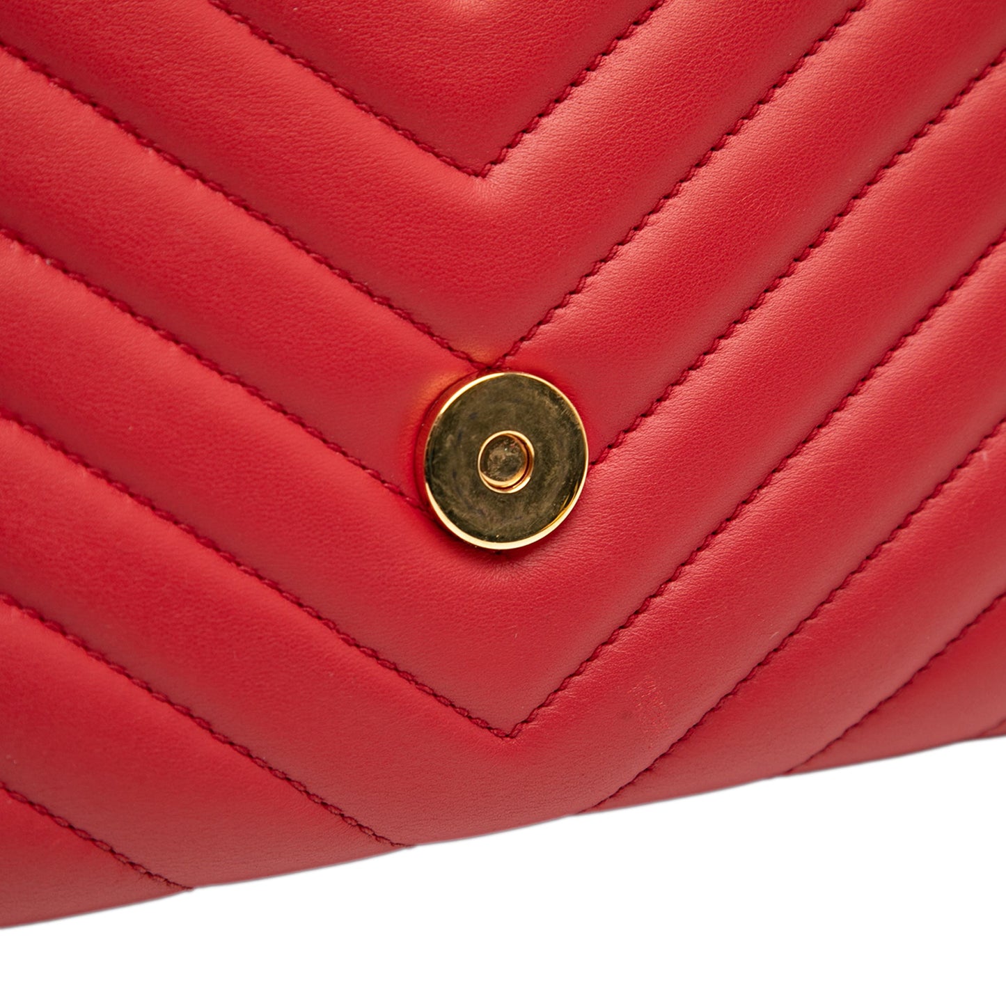Saint Laurent Small Chevron Calfskin Monogram Envelope Bag