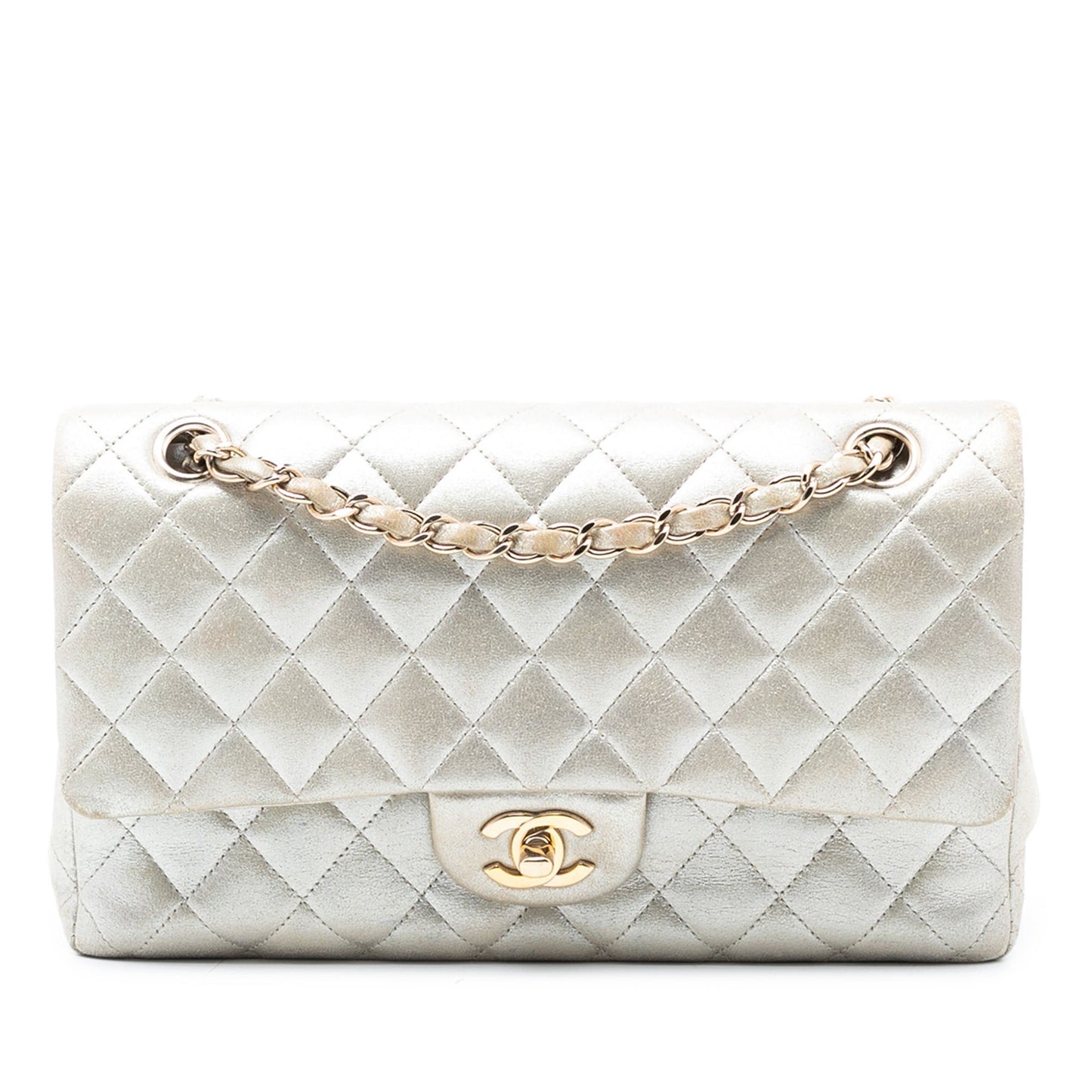Chanel Medium Classic Iridescent Lambskin Double Flap