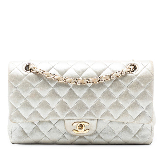 Chanel Medium Classic Iridescent Lambskin Double Flap