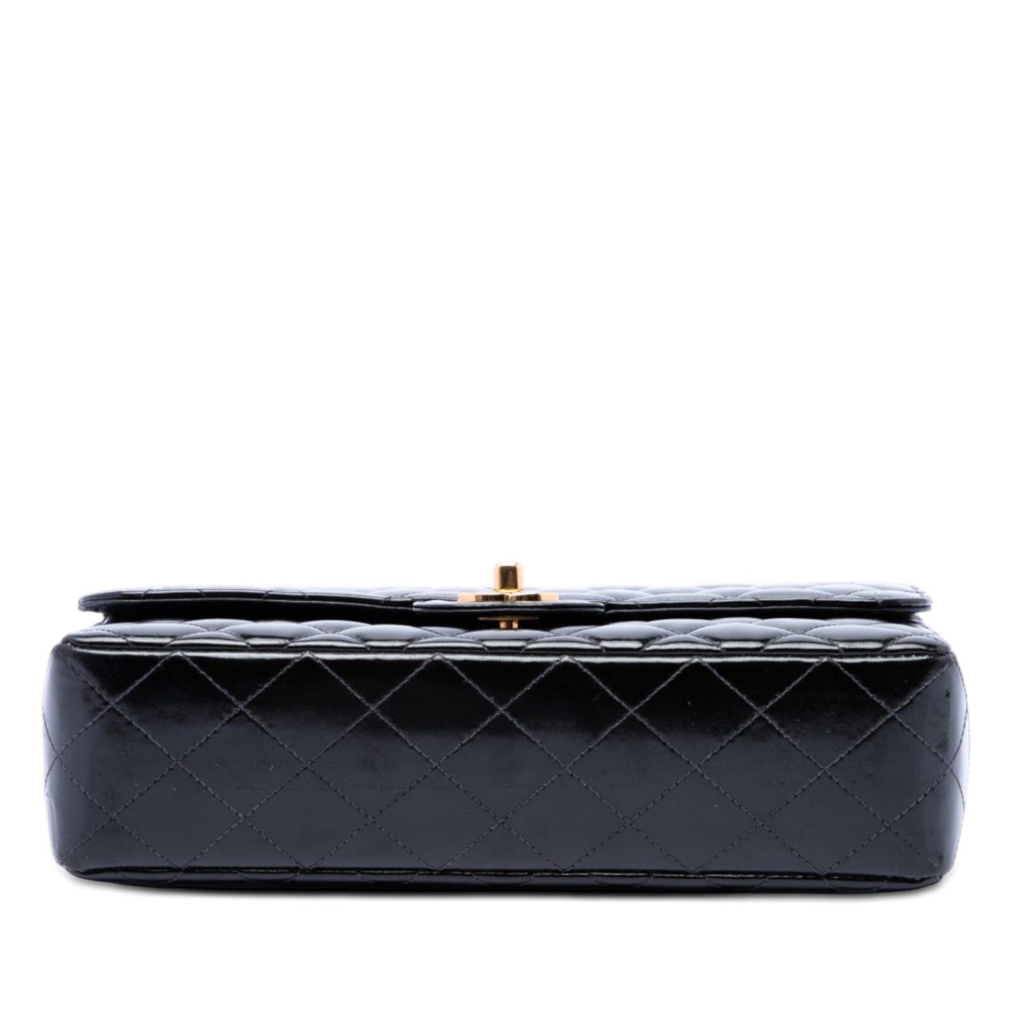 Chanel Medium CC Quilted Patent Rectangular Kelly Top Handle Bag