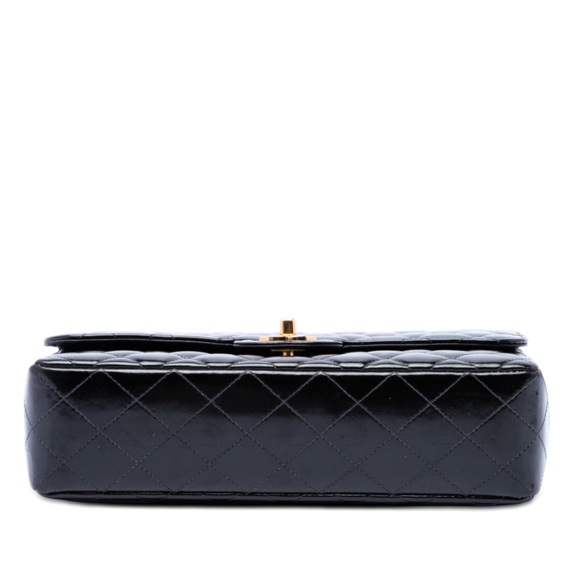 Chanel Medium CC Quilted Patent Rectangular Kelly Top Handle Bag