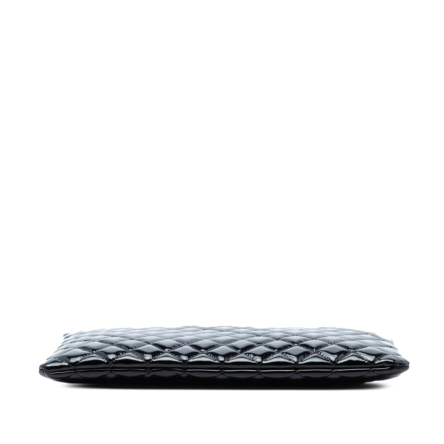 Chanel Large Quilted Patent O Case Clutch