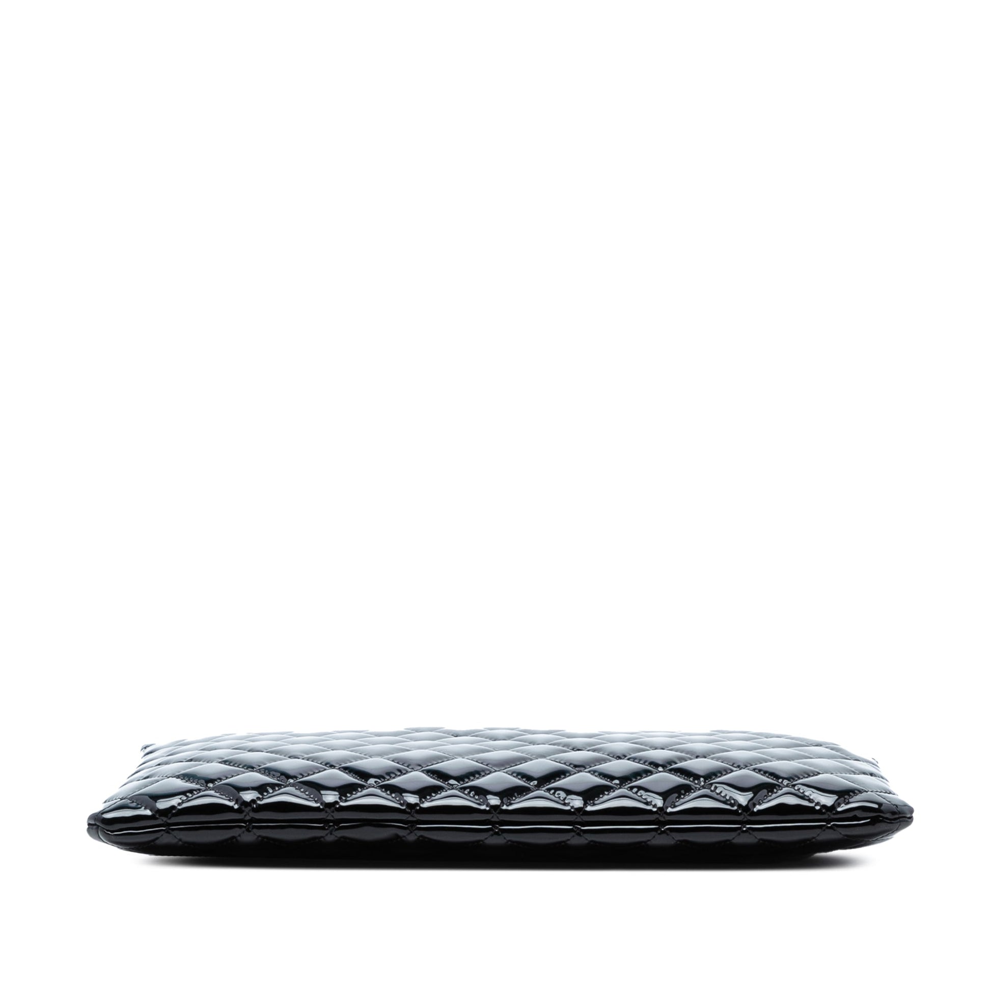 Chanel Large Quilted Patent O Case Clutch