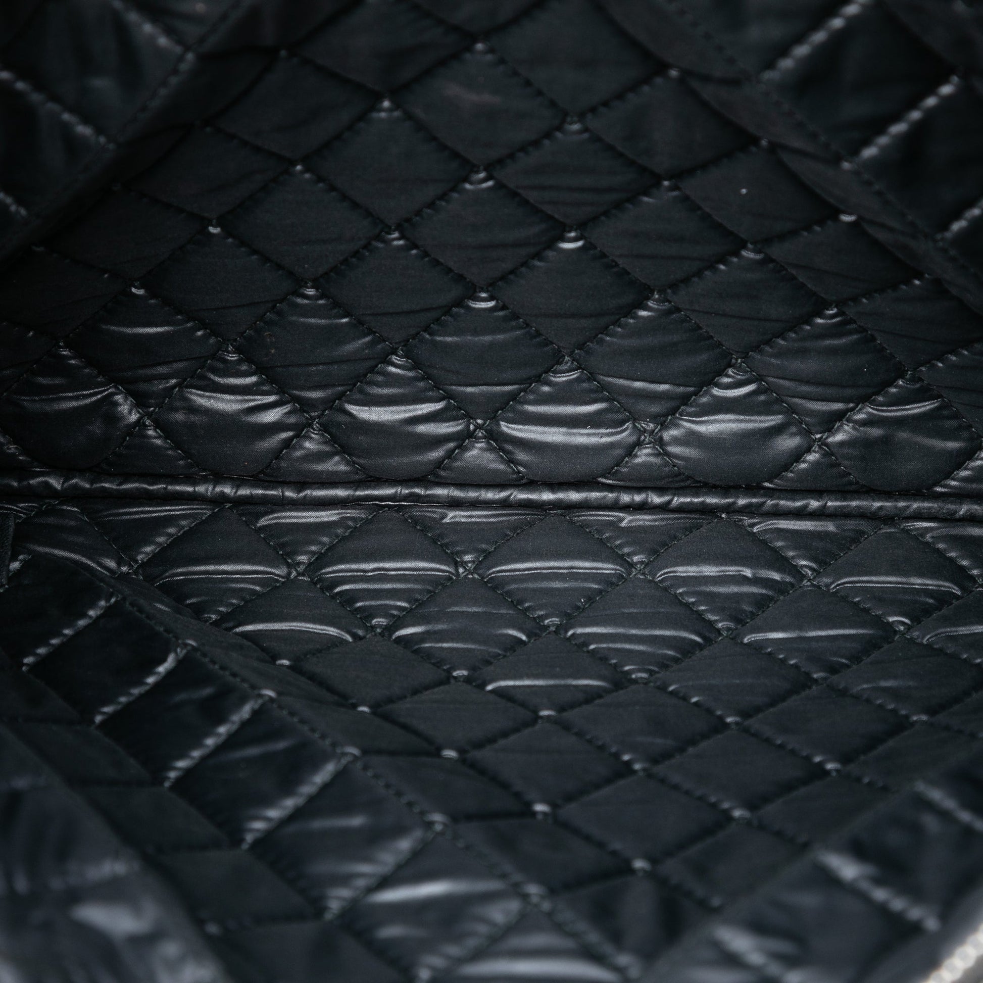 Chanel Large Quilted Patent O Case Clutch