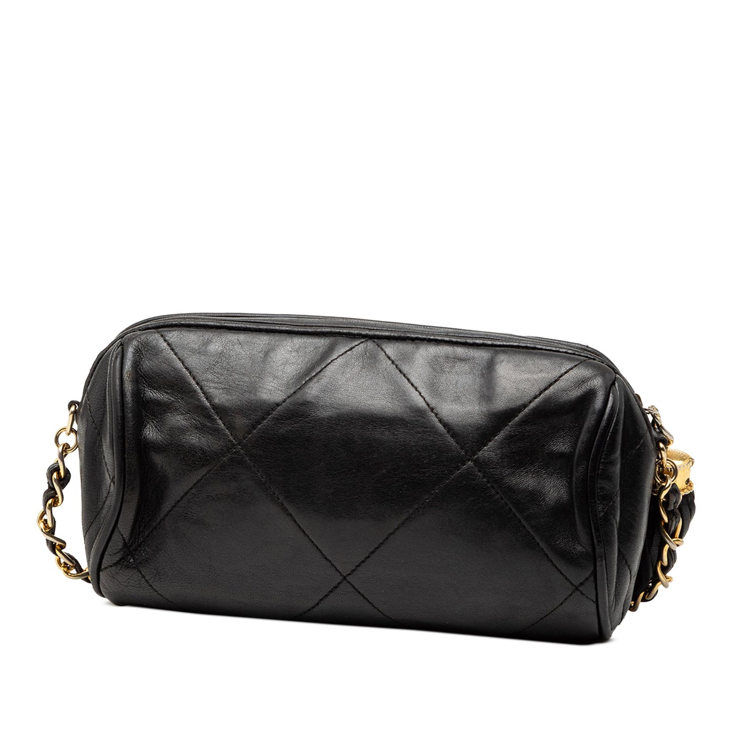 Chanel Quilted Lambskin Tassel Barrel Crossbody