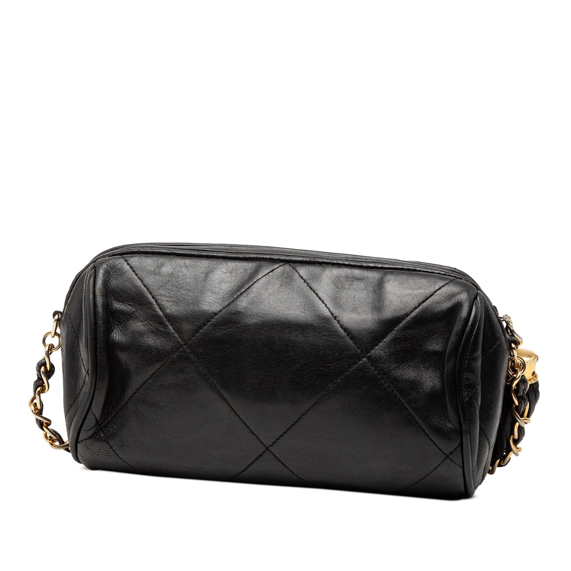 Chanel Quilted Lambskin Tassel Barrel Crossbody