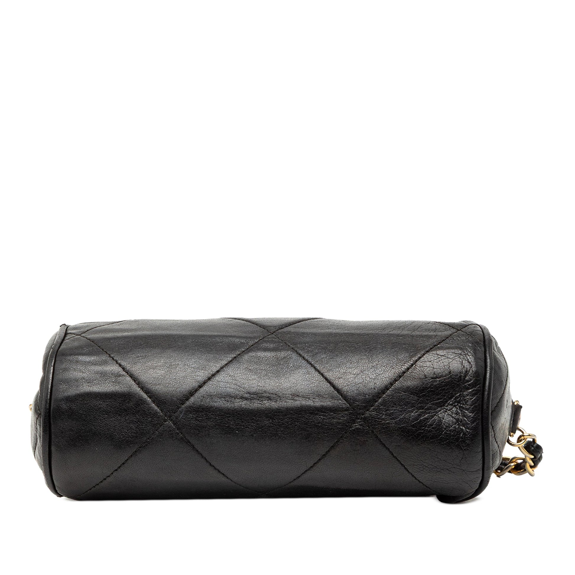 Chanel Quilted Lambskin Tassel Barrel Crossbody