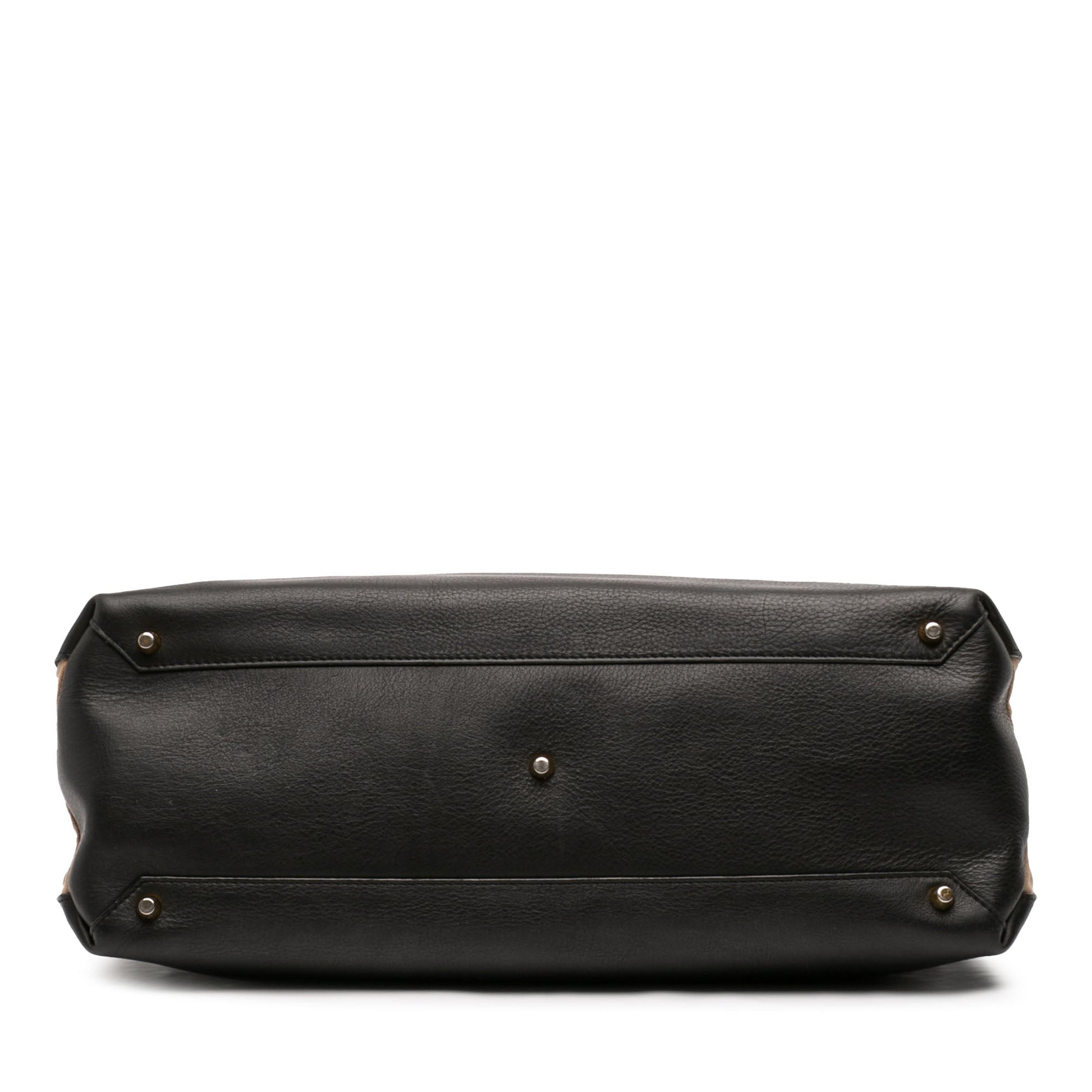 Burberry Large Leather and House Check Banner Satchel