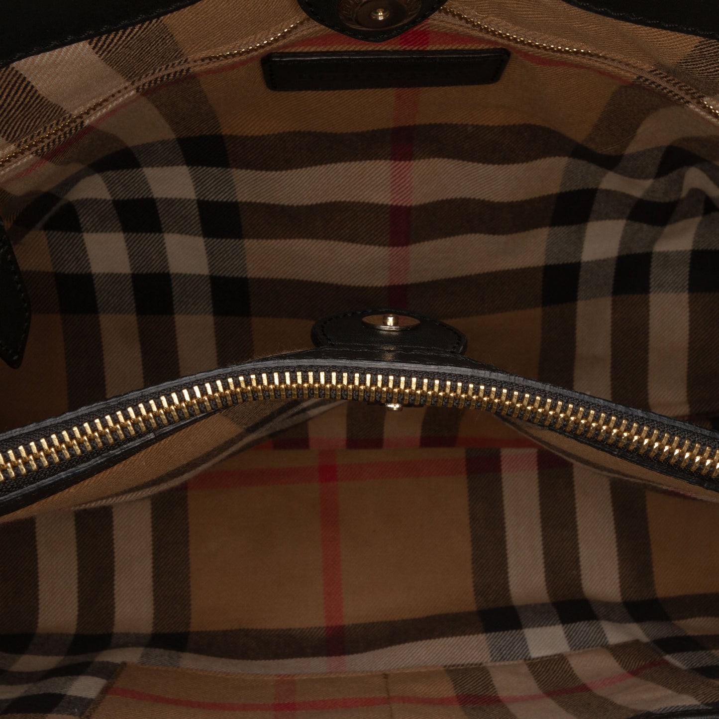 Burberry Large Leather and House Check Banner Satchel