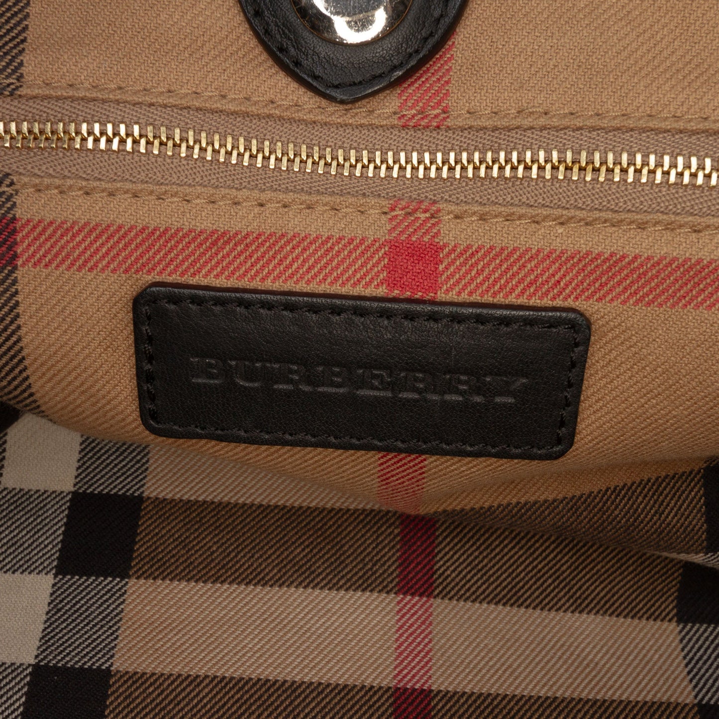 Burberry Large Leather and House Check Banner Satchel