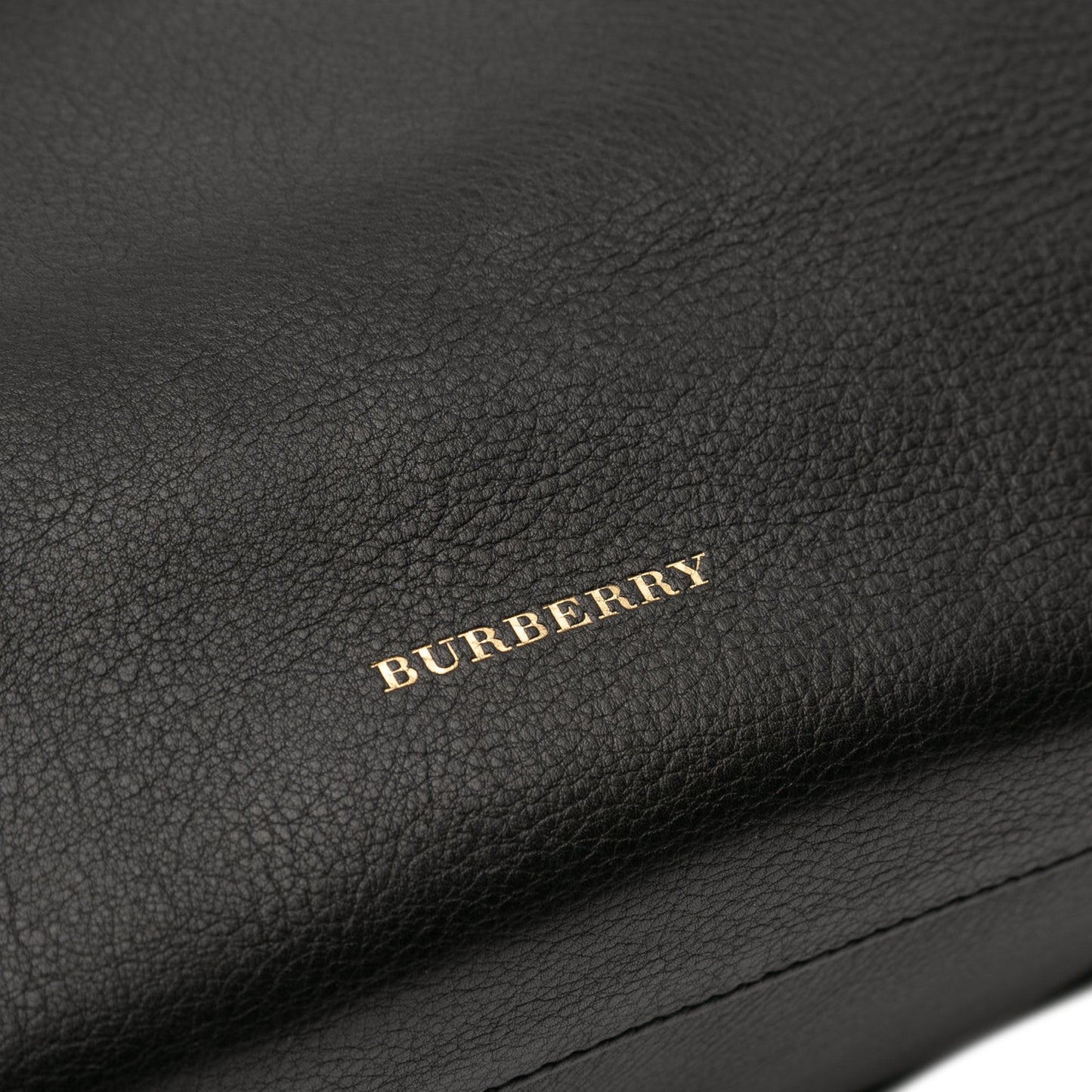 Burberry Large Leather and House Check Banner Satchel