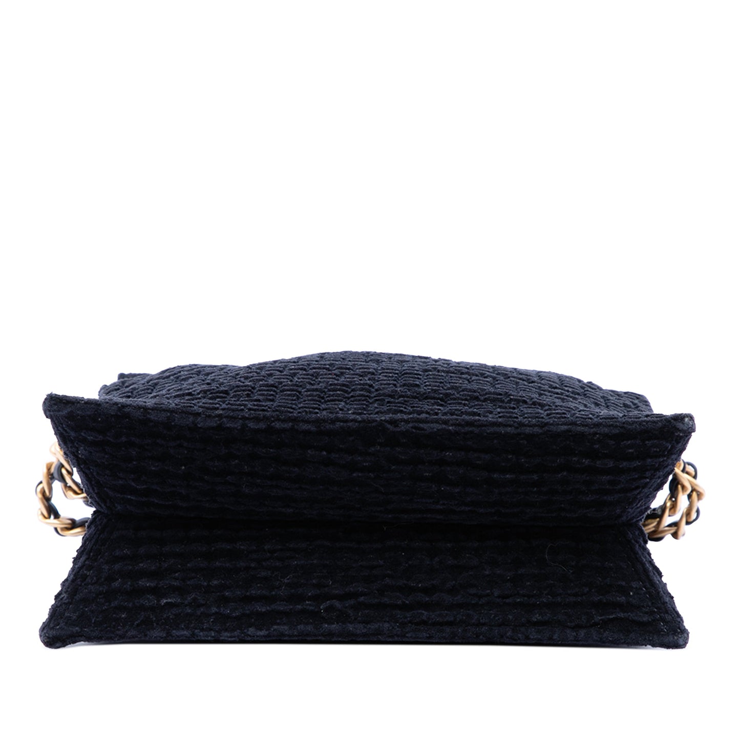 Chanel CC Cotton Tweed Drawstring Shopping Tote