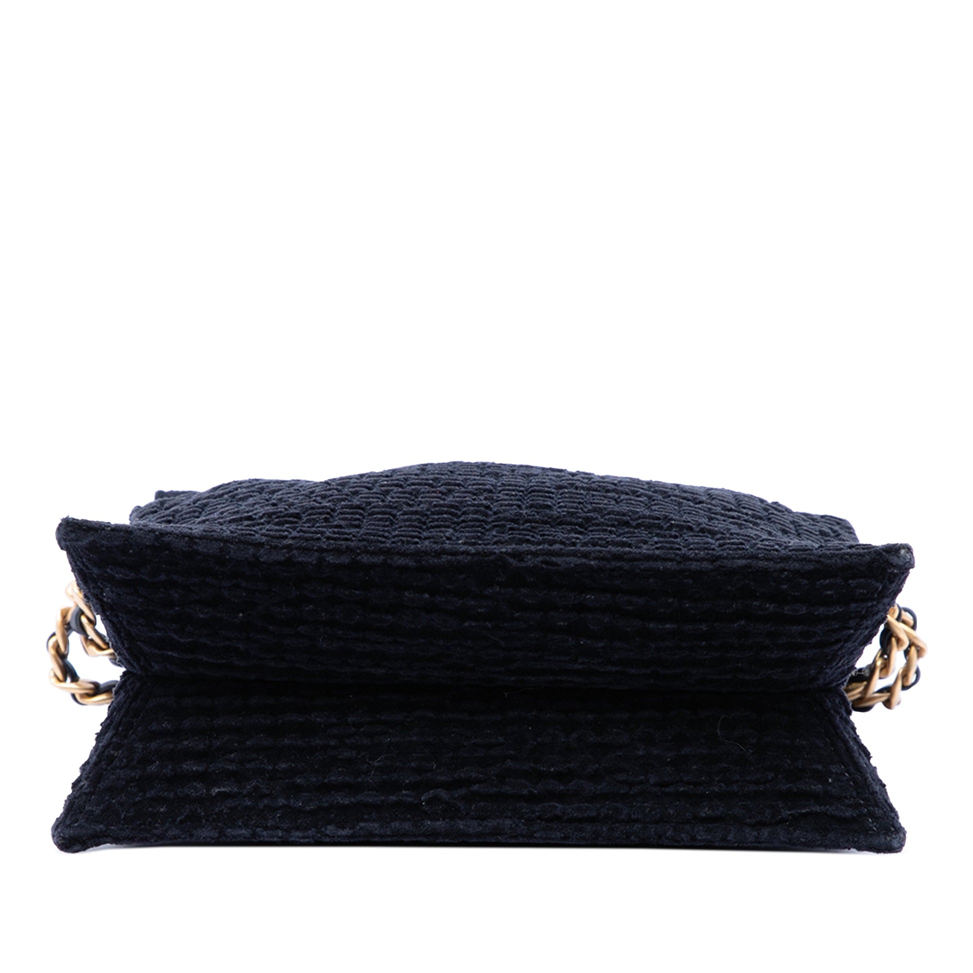 Chanel CC Cotton Tweed Drawstring Shopping Tote