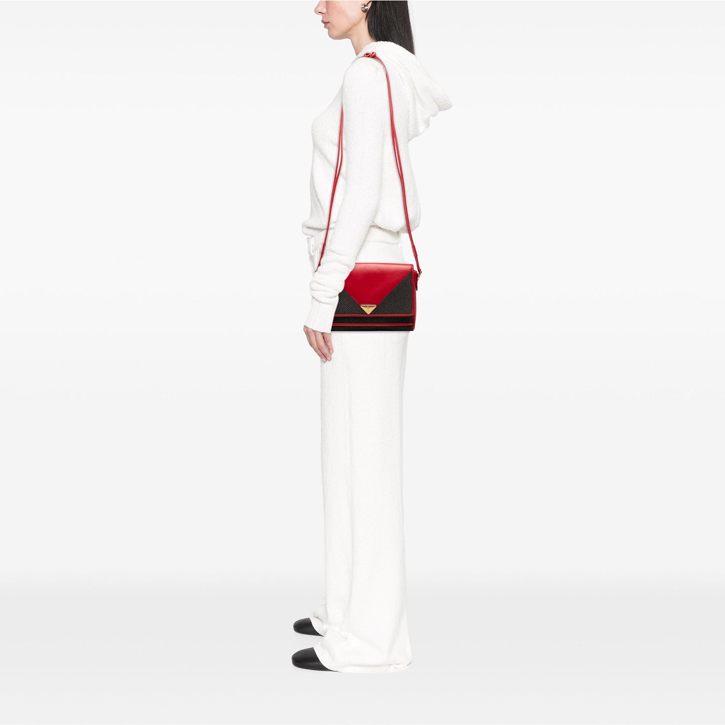 Coated Canvas Envelope Crossbody