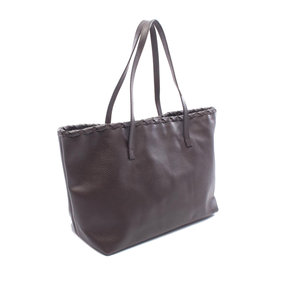 Gucci Small Leather Bamboo Tassel Tote — Brown