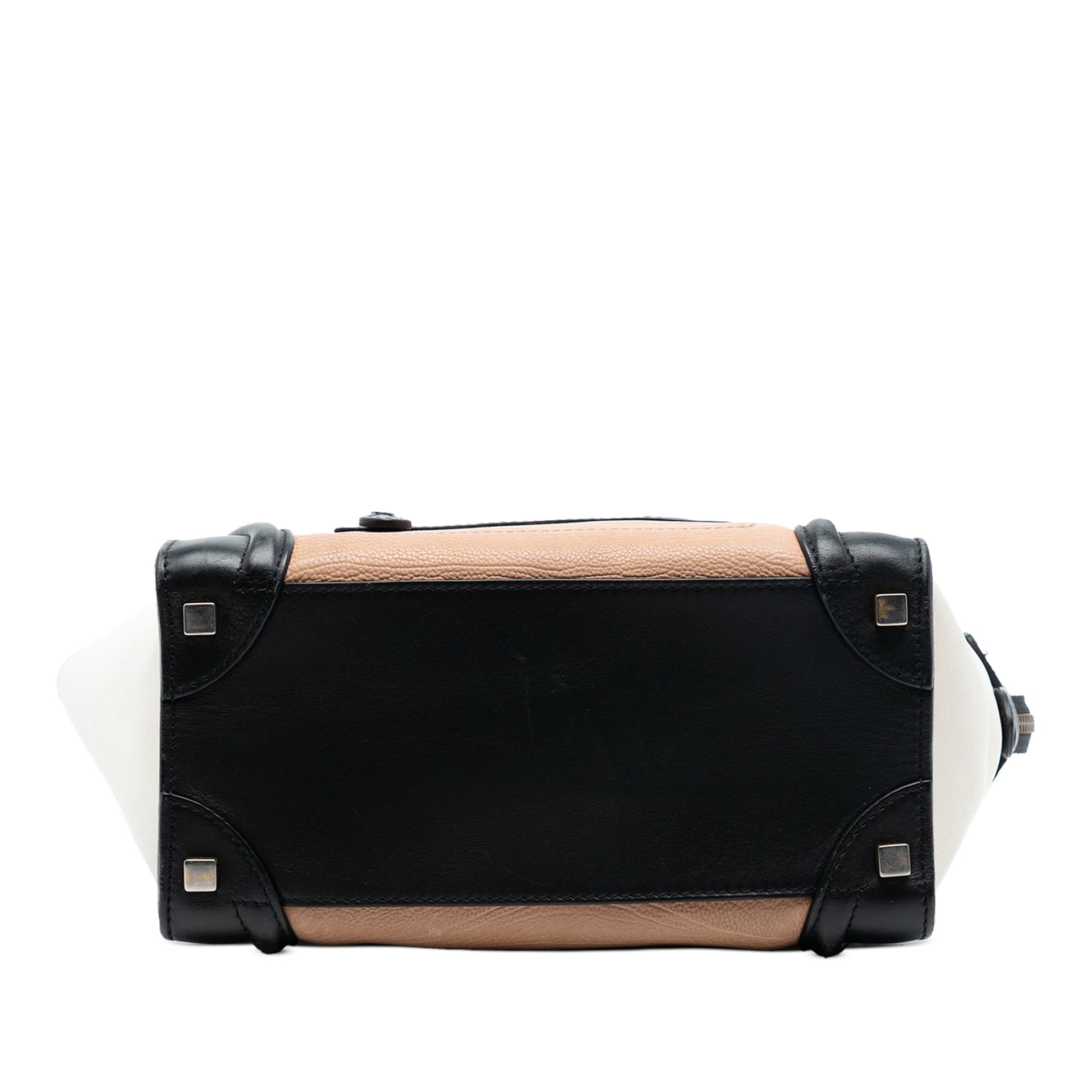 Celine Micro Tricolor Leather Luggage Tote